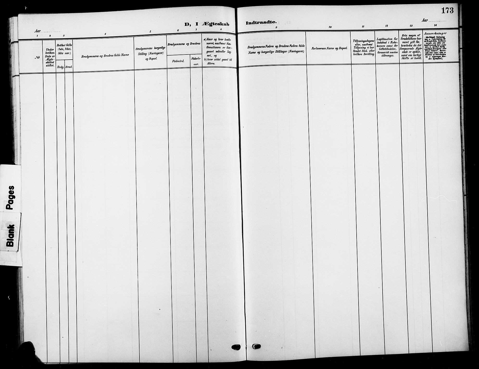 Biri prestekontor, SAH/PREST-096/H/Ha/Hab/L0005: Parish register (copy) no. 5, 1906-1919, p. 173