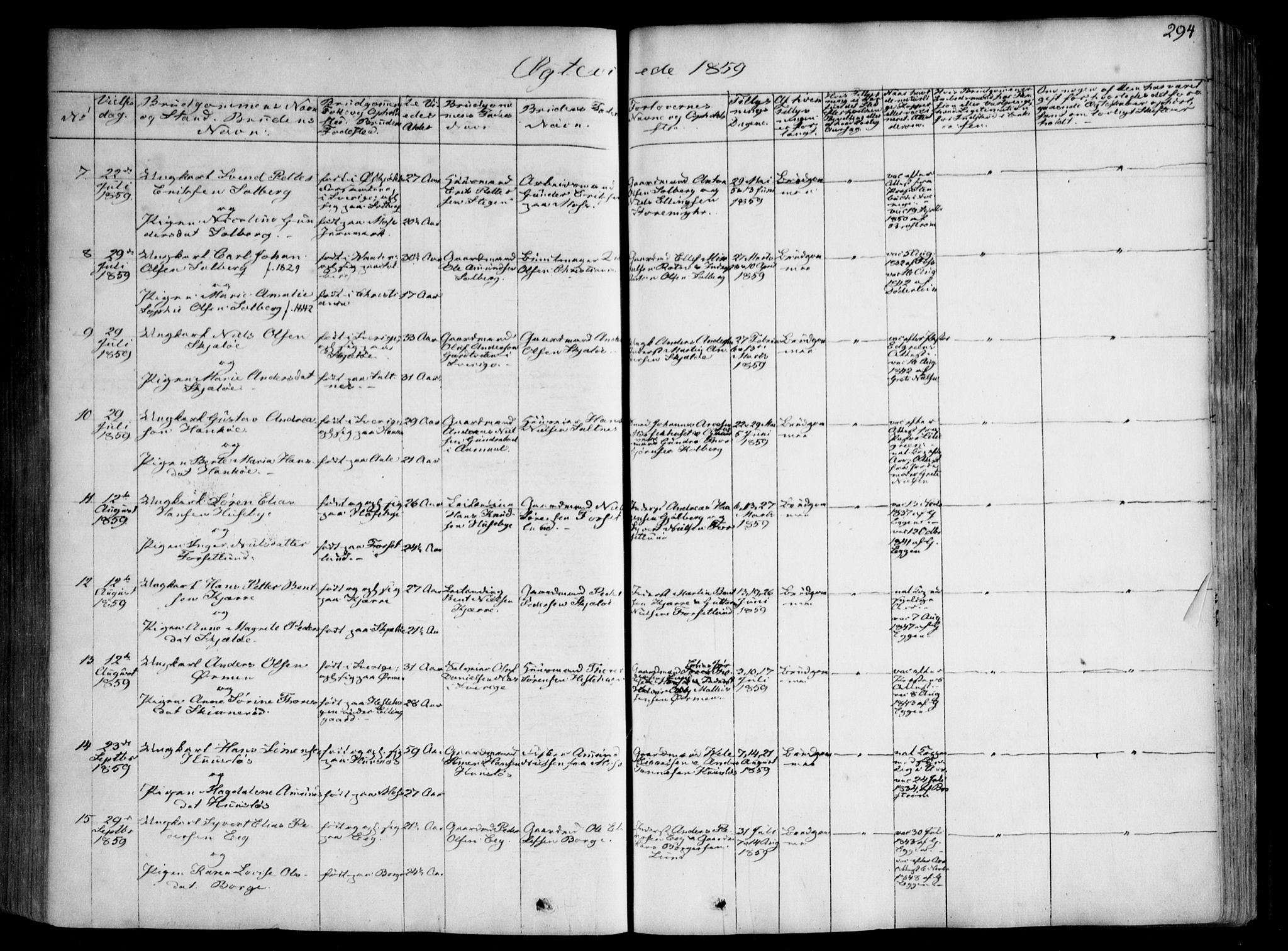 Onsøy prestekontor Kirkebøker, AV/SAO-A-10914/F/Fa/L0003: Parish register (official) no. I 3, 1841-1860, p. 294