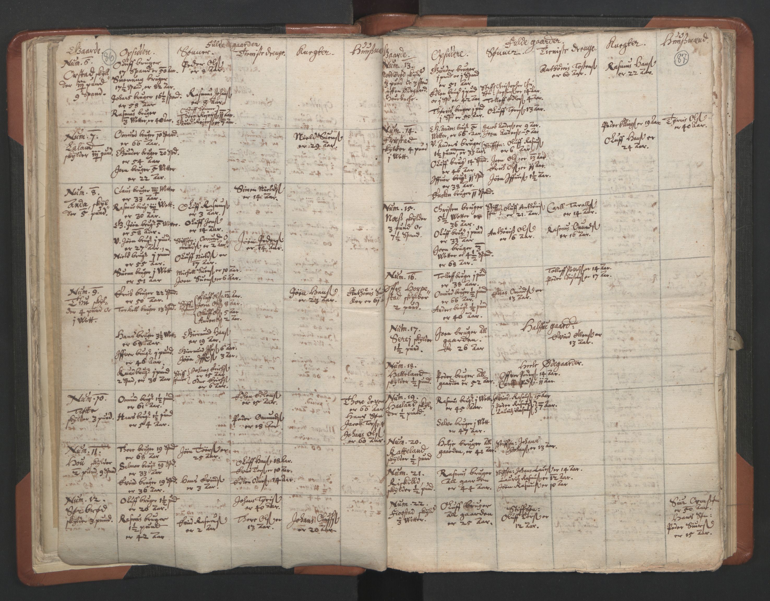 RA, Vicar's Census 1664-1666, no. 17: Jæren deanery and Dalane deanery, 1664-1666, p. 86-87