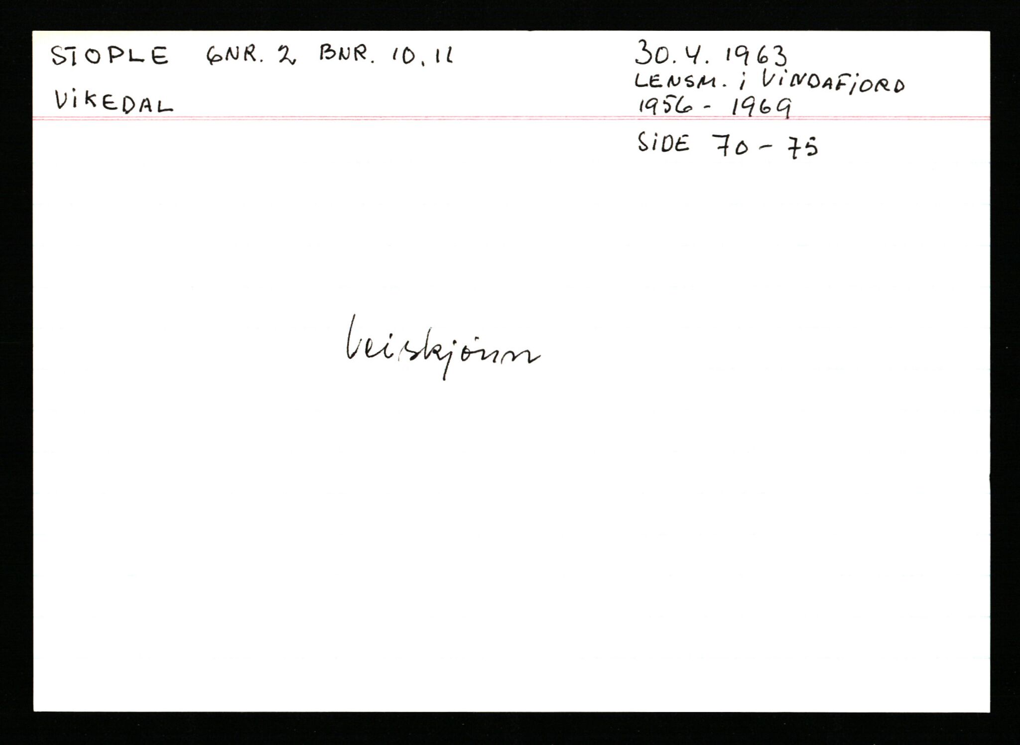 Statsarkivet i Stavanger, AV/SAST-A-101971/03/Y/Ym/L0056: Åstedskort sortert etter gårdsnavn: Stokkeland - Sund, 1600-1950, p. 77