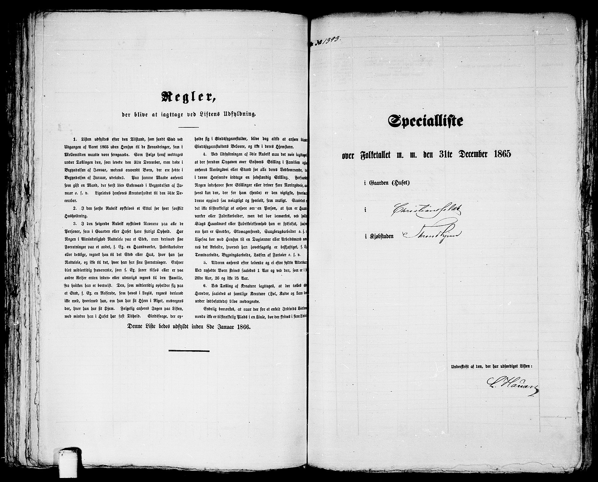 RA, 1865 census for Trondheim, 1865, p. 2885