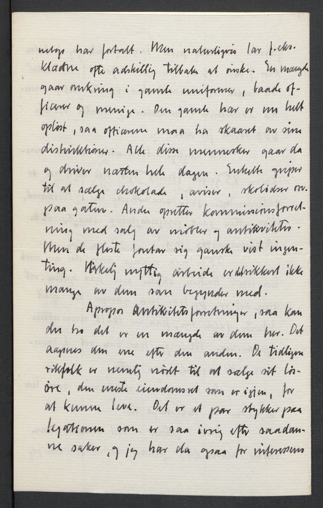 Quisling, Vidkun, AV/RA-PA-0750/K/L0001: Brev til og fra Vidkun Quisling samt til og fra andre medlemmer av familien Quisling, samt Vidkun Quislings karakterbøker, 1894-1929, p. 105