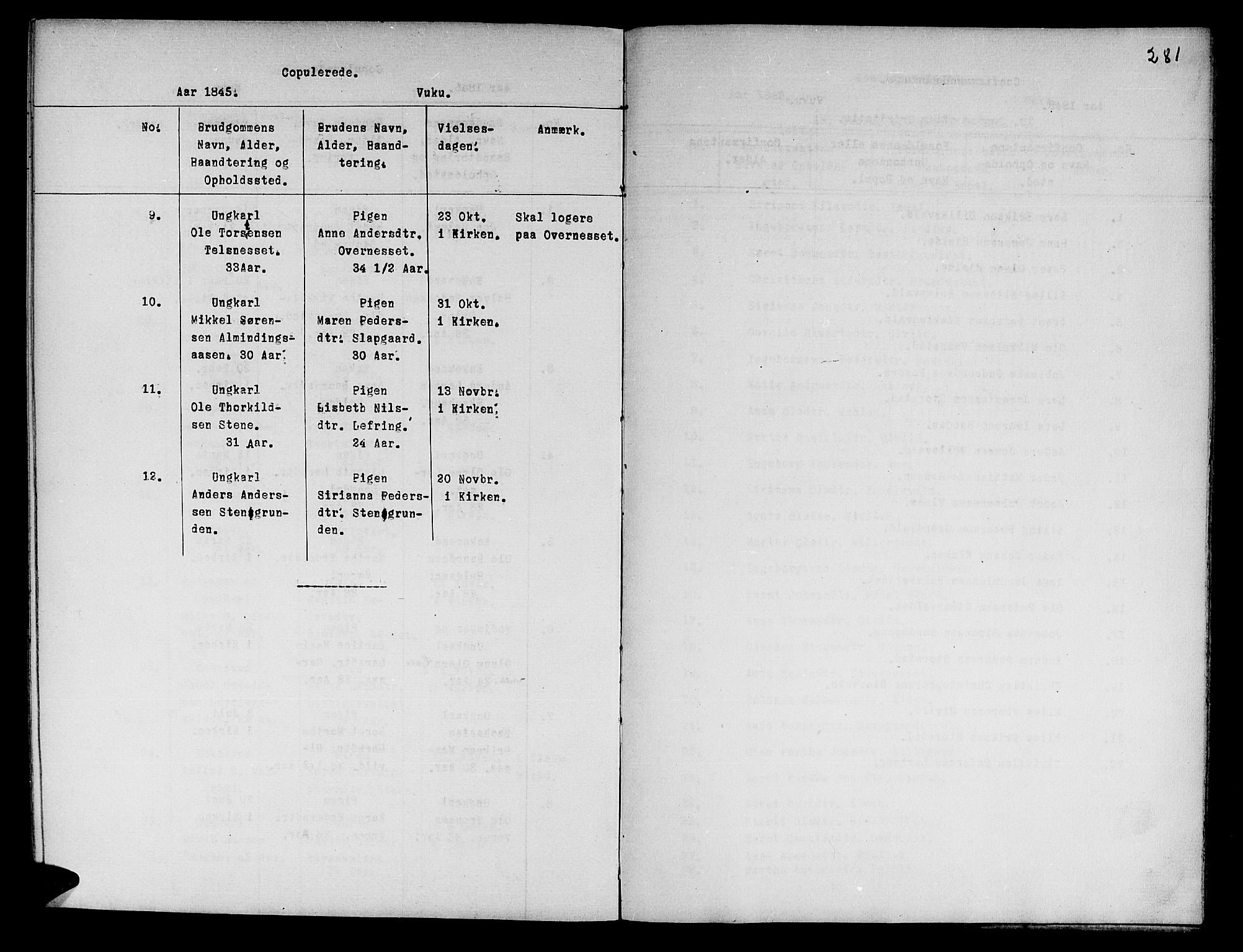 Ministerialprotokoller, klokkerbøker og fødselsregistre - Nord-Trøndelag, SAT/A-1458/724/L0265: Parish register (copy) no. 724C01, 1816-1845, p. 281