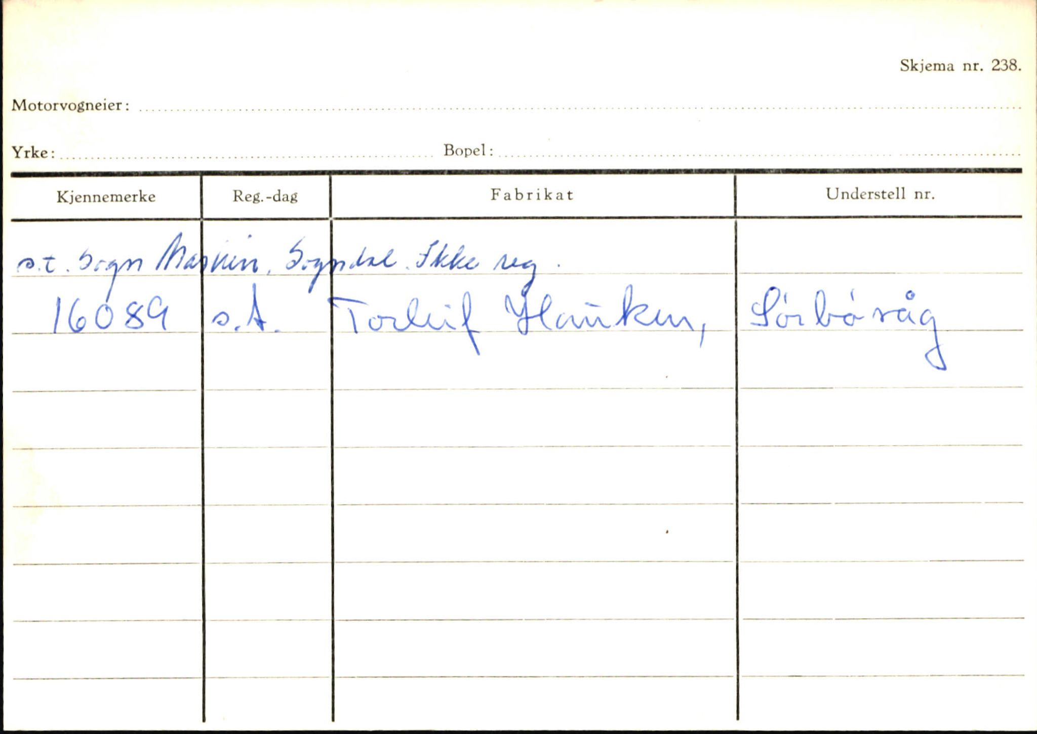 Statens vegvesen, Sogn og Fjordane vegkontor, SAB/A-5301/4/F/L0146: Registerkort Årdal R-Å samt diverse kort, 1945-1975, p. 1580