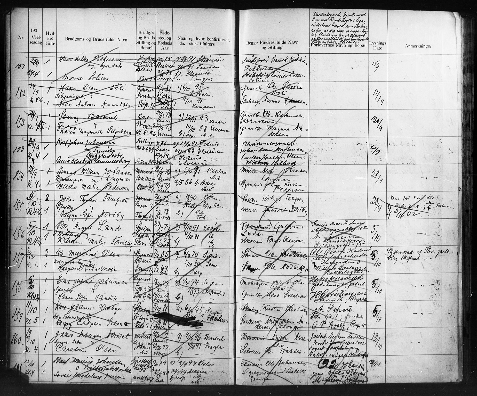 Paulus prestekontor Kirkebøker, AV/SAO-A-10871/H/Ha/L0001: Banns register no. 1, 1902-1914