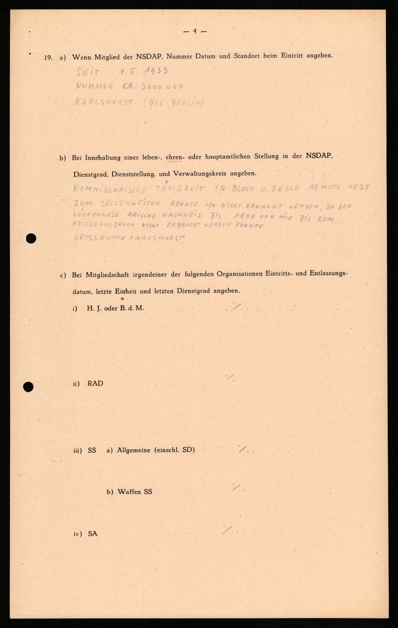 Forsvaret, Forsvarets overkommando II, AV/RA-RAFA-3915/D/Db/L0024: CI Questionaires. Tyske okkupasjonsstyrker i Norge. Tyskere., 1945-1946, p. 68