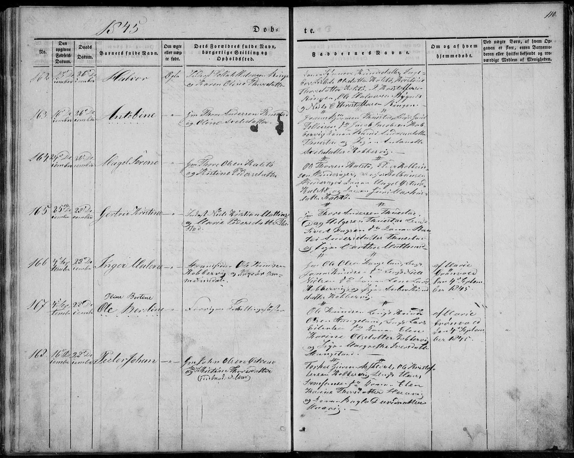 Avaldsnes sokneprestkontor, AV/SAST-A -101851/H/Ha/Haa/L0006: Parish register (official) no. A 6, 1839-1847, p. 110