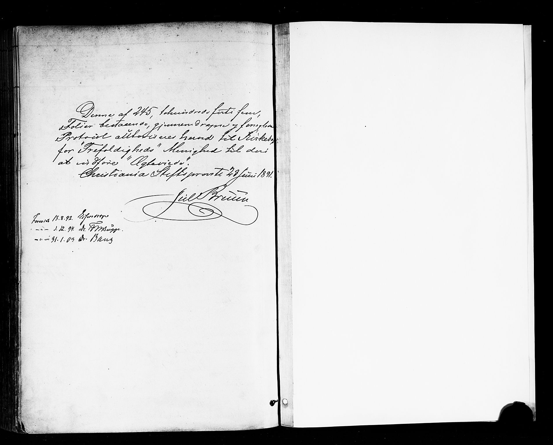 Trefoldighet prestekontor Kirkebøker, SAO/A-10882/F/Fc/L0004: Parish register (official) no. III 4, 1891-1900