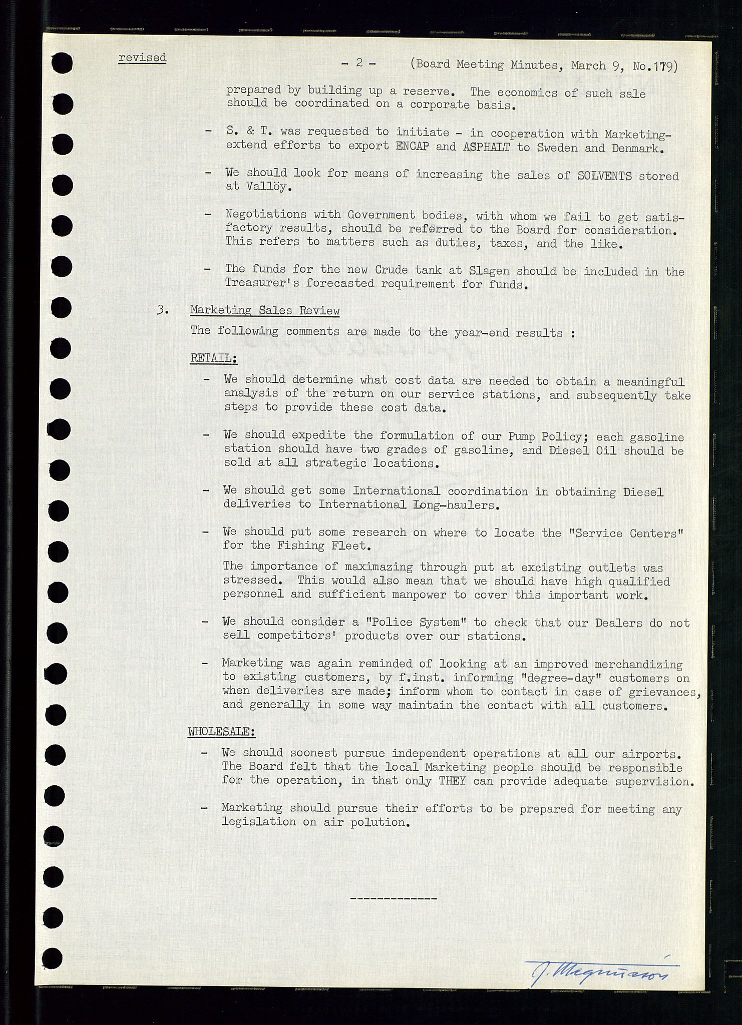 Pa 0982 - Esso Norge A/S, AV/SAST-A-100448/A/Aa/L0002/0001: Den administrerende direksjon Board minutes (styrereferater) / Den administrerende direksjon Board minutes (styrereferater), 1965, p. 142