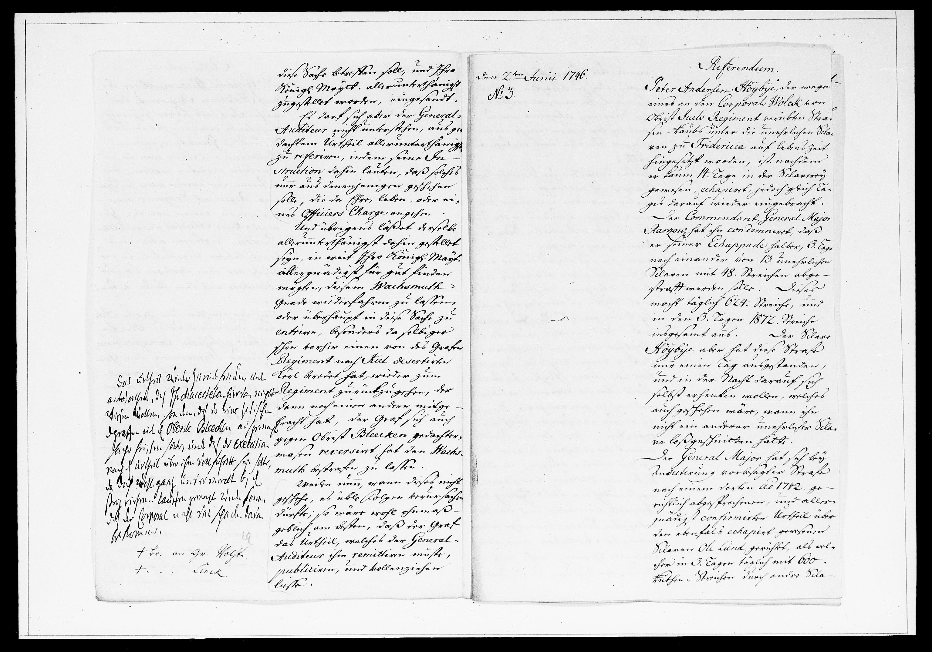 Krigskollegiet, Krigskancelliet, DRA/A-0006/-/1194-1198: Refererede sager, 1746, p. 135