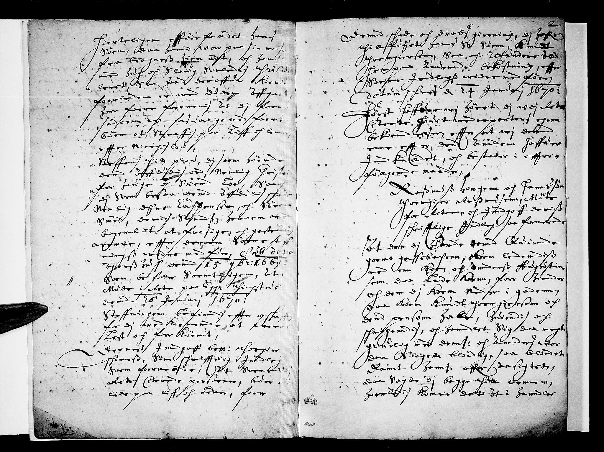 Eiker, Modum og Sigdal sorenskriveri, SAKO/A-123/F/Fa/Faa/L0010: Tingbok, 1670, p. 1b-2a