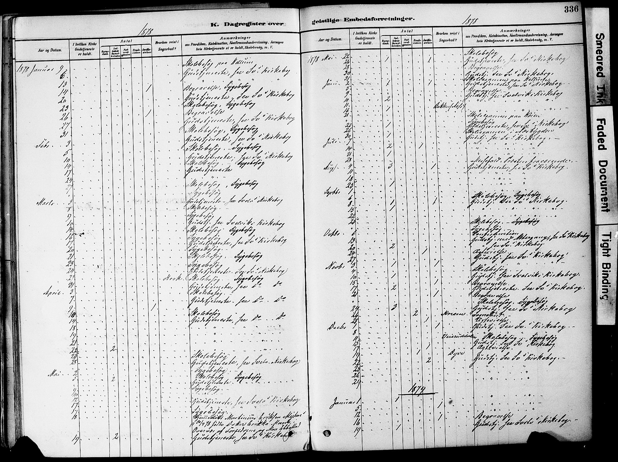 Strømm kirkebøker, AV/SAKO-A-322/F/Fa/L0004: Parish register (official) no. I 4, 1878-1899, p. 336