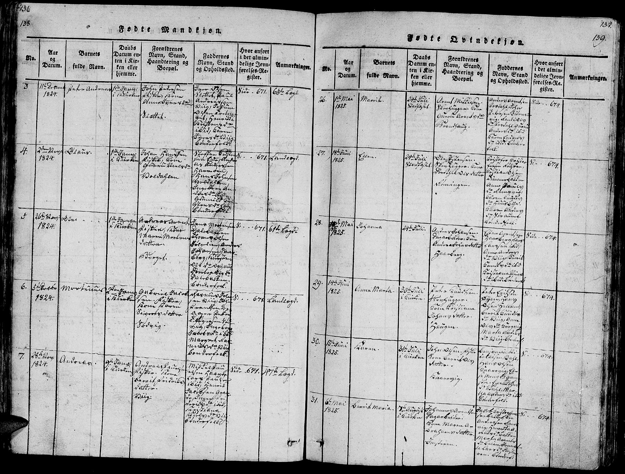 Ministerialprotokoller, klokkerbøker og fødselsregistre - Sør-Trøndelag, SAT/A-1456/659/L0744: Parish register (copy) no. 659C01, 1818-1825, p. 138-139