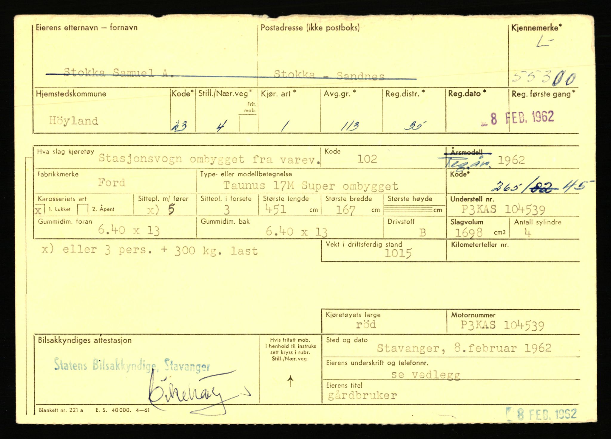 Stavanger trafikkstasjon, AV/SAST-A-101942/0/F/L0054: L-54200 - L-55699, 1930-1971, p. 2229