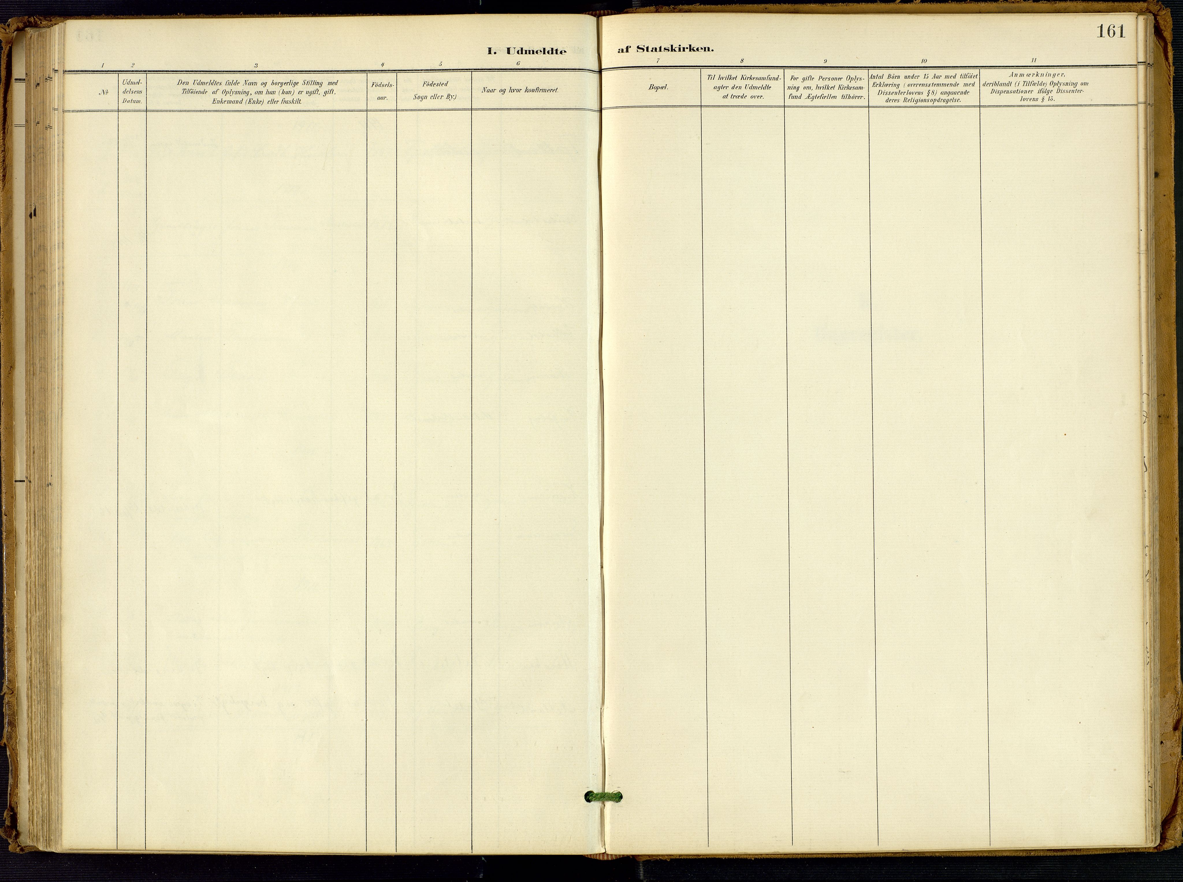 Fjotland sokneprestkontor, SAK/1111-0010/F/Fa/L0003: Parish register (official) no. A 3, 1899-1917, p. 161