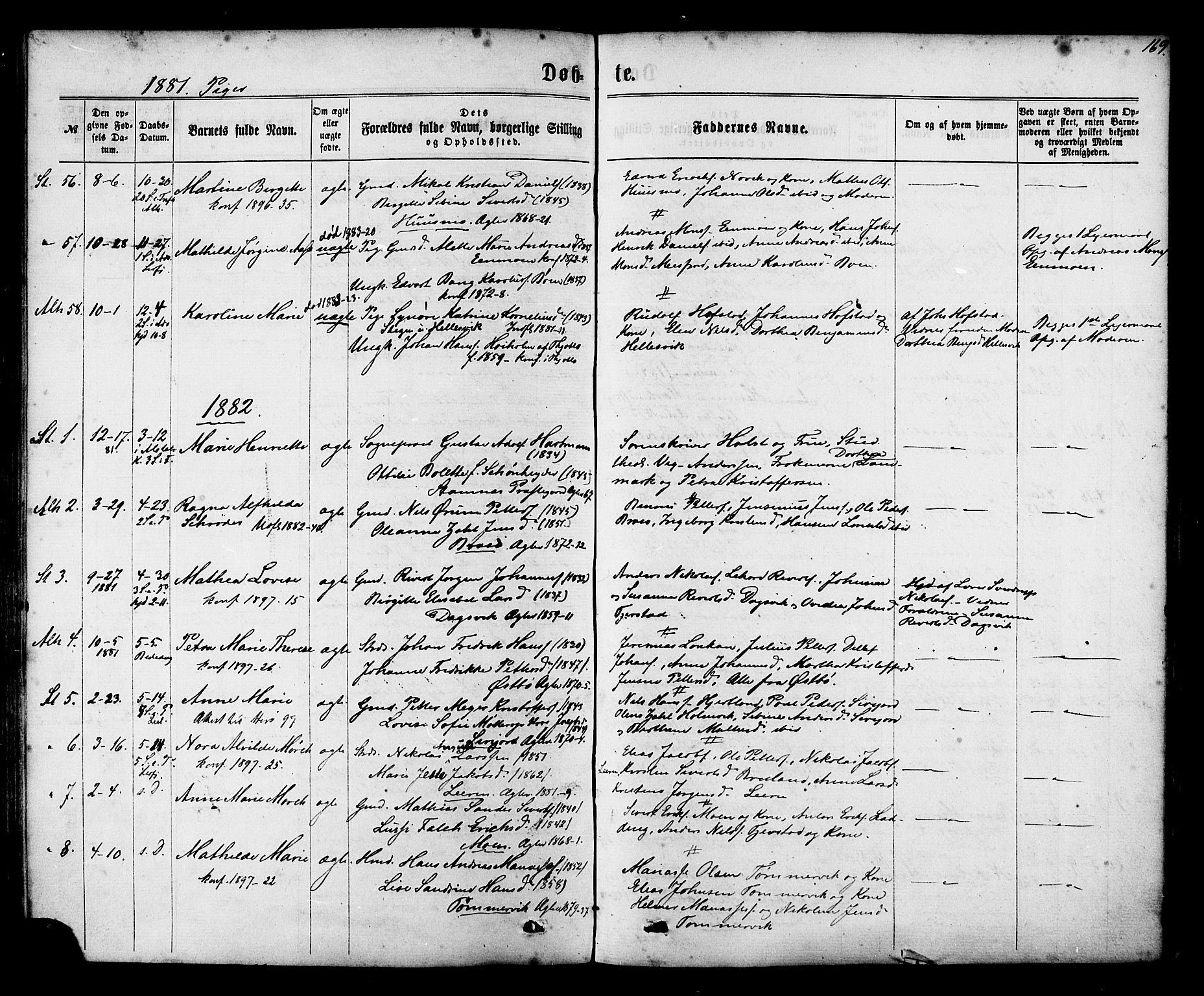 Ministerialprotokoller, klokkerbøker og fødselsregistre - Nordland, AV/SAT-A-1459/830/L0449: Parish register (official) no. 830A13, 1866-1886, p. 169