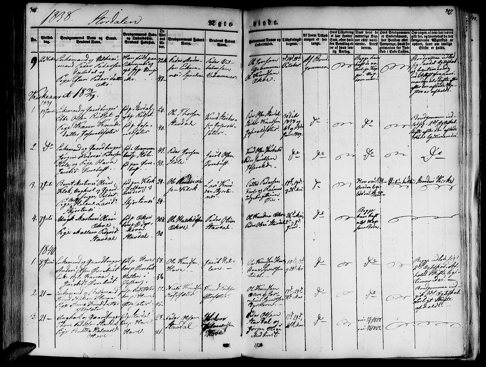 Ministerialprotokoller, klokkerbøker og fødselsregistre - Møre og Romsdal, AV/SAT-A-1454/520/L0274: Parish register (official) no. 520A04, 1827-1864, p. 346-347