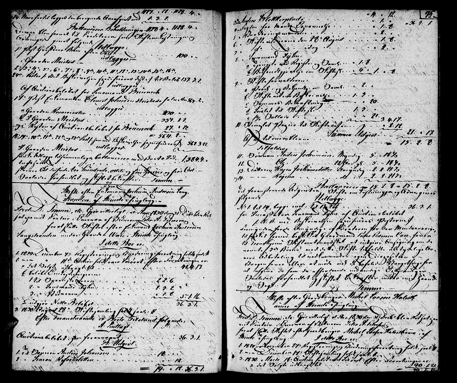 Strinda og Selbu sorenskriveri, SAT/A-0015/3/3A/3Aa/L0012: Skifteutlodningsprot. 1, 1827-1840, p. 75