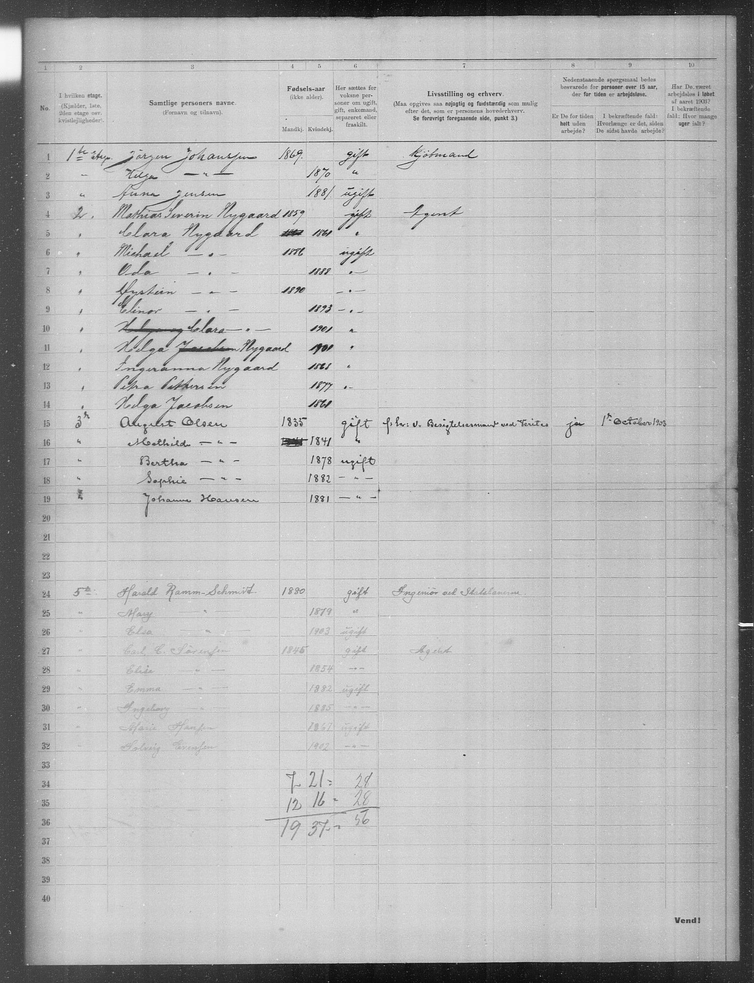 OBA, Municipal Census 1903 for Kristiania, 1903, p. 21178