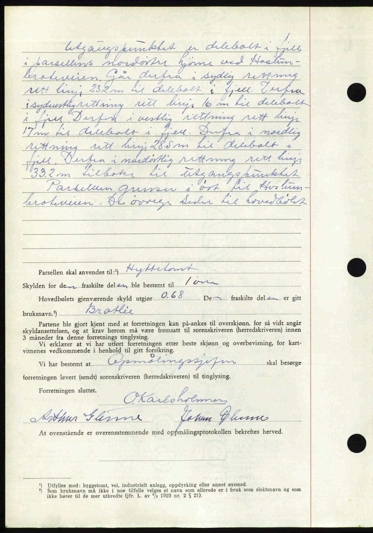 Follo sorenskriveri, SAO/A-10274/G/Ga/Gaa/L0085: Mortgage book no. I 85, 1948-1948, Diary no: : 3764/1948