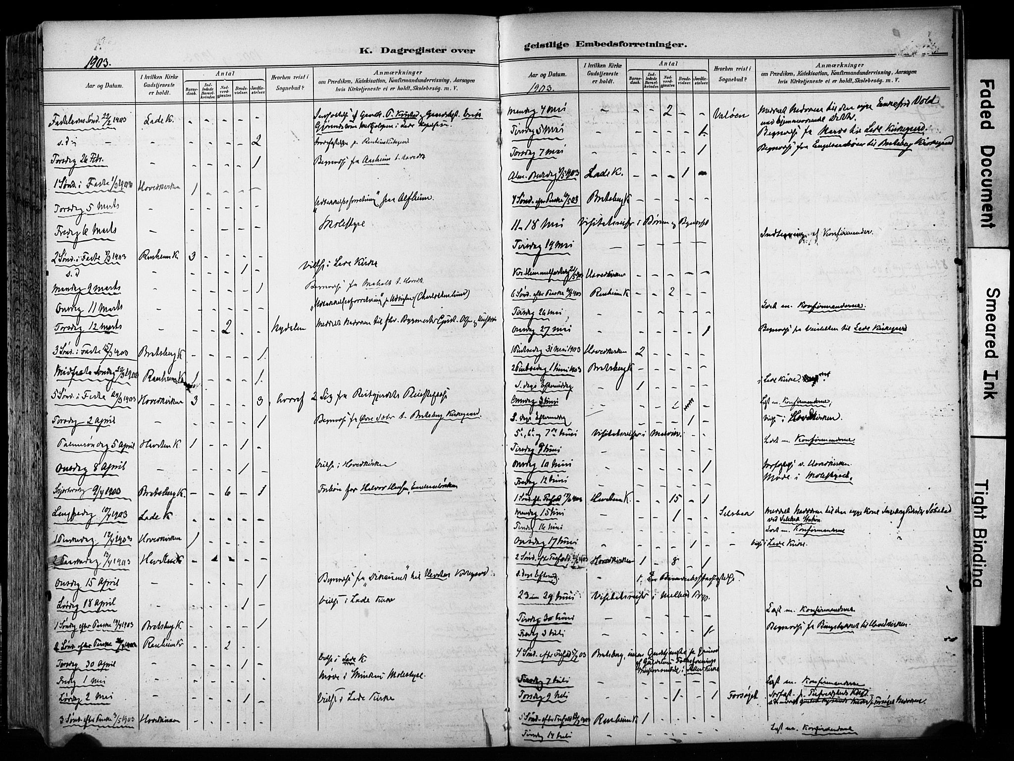 Ministerialprotokoller, klokkerbøker og fødselsregistre - Sør-Trøndelag, SAT/A-1456/606/L0301: Parish register (official) no. 606A16, 1894-1907