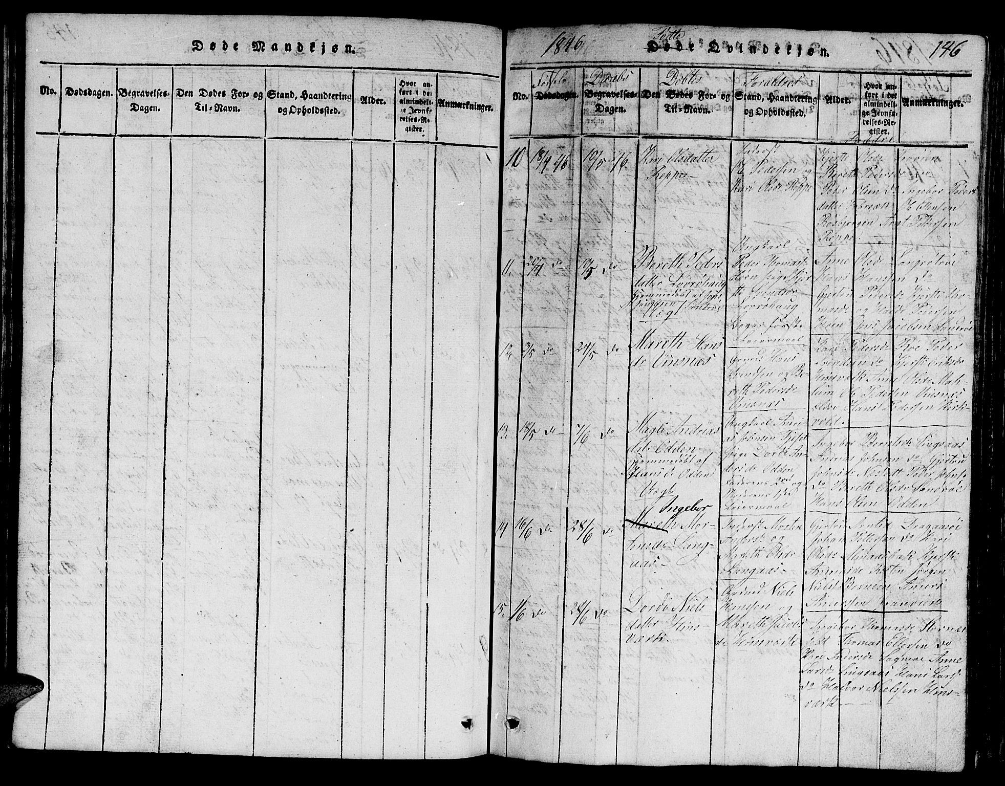 Ministerialprotokoller, klokkerbøker og fødselsregistre - Sør-Trøndelag, AV/SAT-A-1456/688/L1026: Parish register (copy) no. 688C01, 1817-1860, p. 146