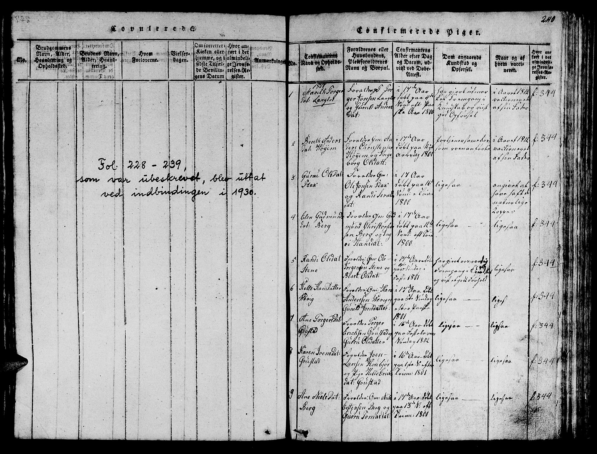 Ministerialprotokoller, klokkerbøker og fødselsregistre - Sør-Trøndelag, SAT/A-1456/612/L0385: Parish register (copy) no. 612C01, 1816-1845, p. 240