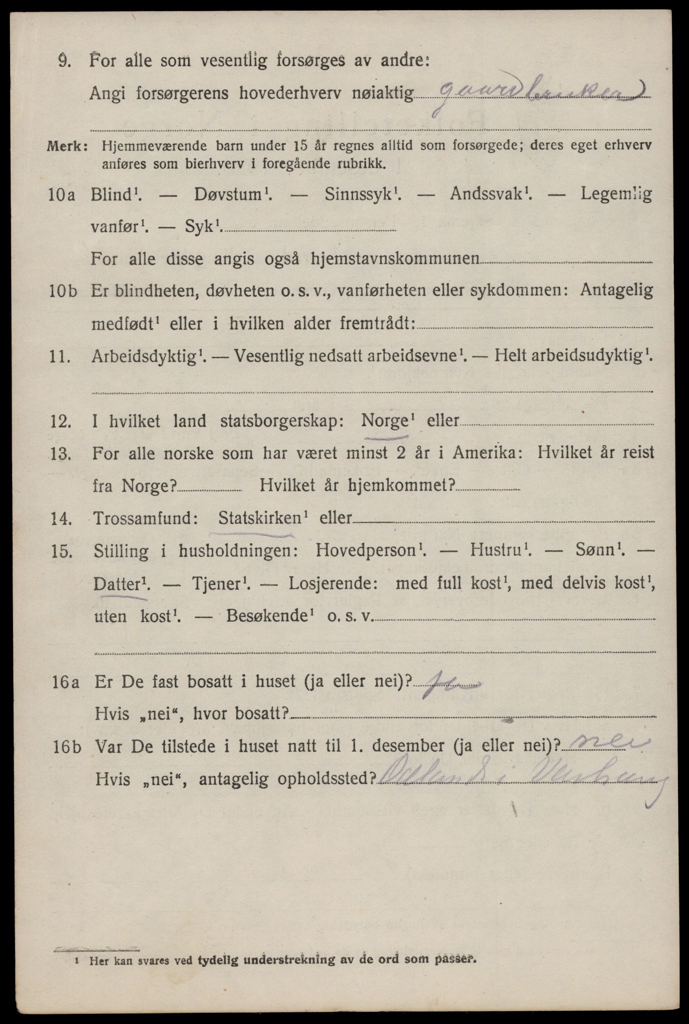 SAST, 1920 census for Varhaug, 1920, p. 814