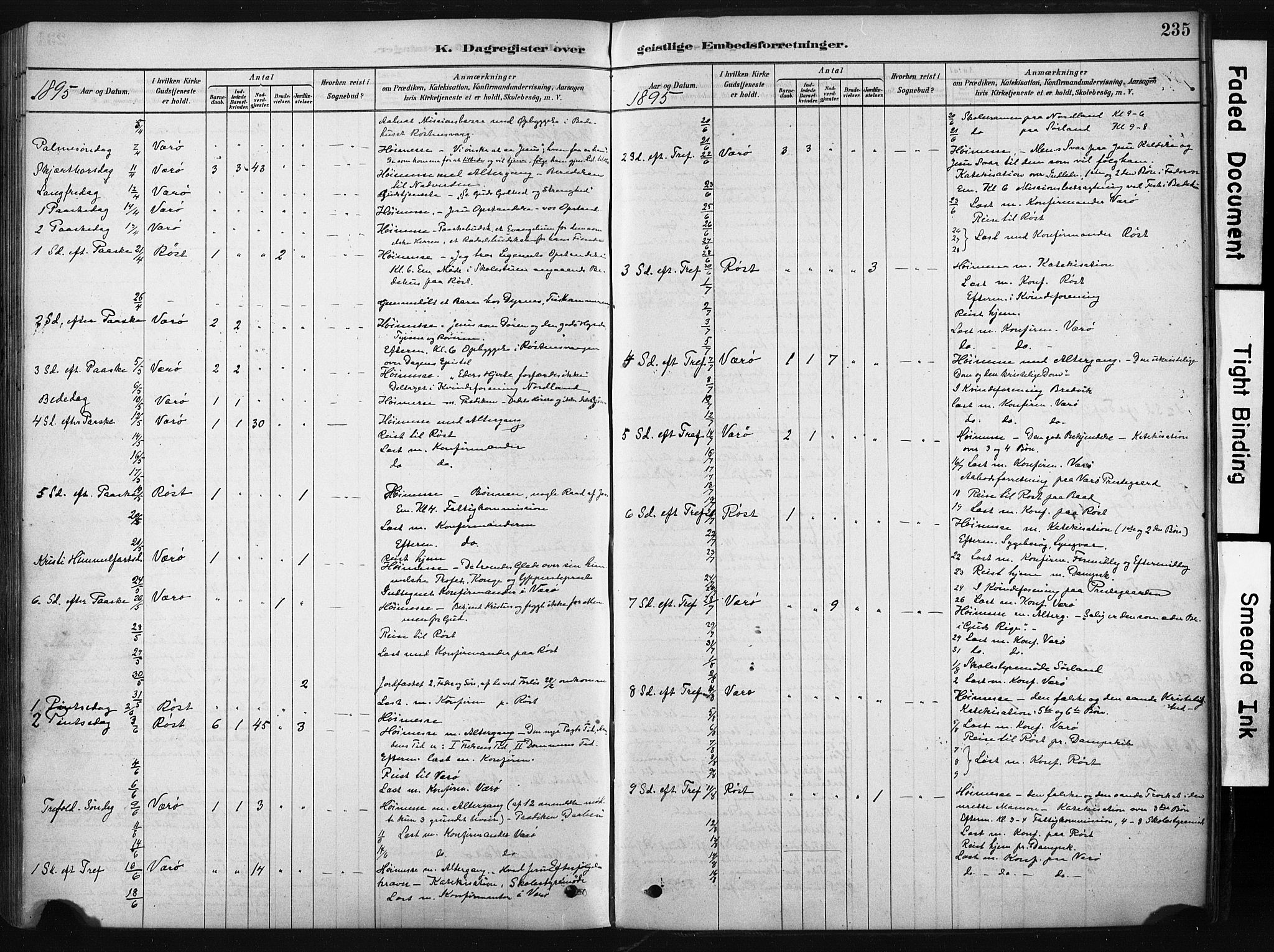 Ministerialprotokoller, klokkerbøker og fødselsregistre - Nordland, AV/SAT-A-1459/808/L0128: Parish register (official) no. 808A01, 1880-1902, p. 235