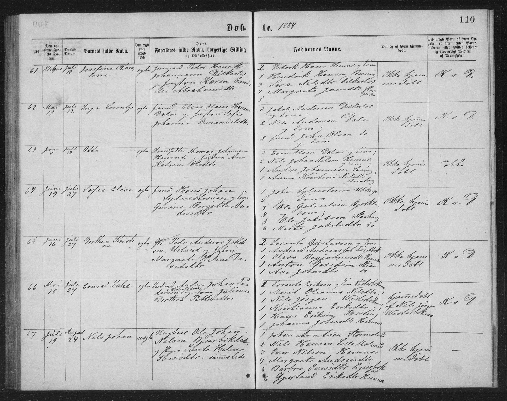 Ministerialprotokoller, klokkerbøker og fødselsregistre - Nordland, AV/SAT-A-1459/825/L0369: Parish register (copy) no. 825C06, 1873-1885, p. 110