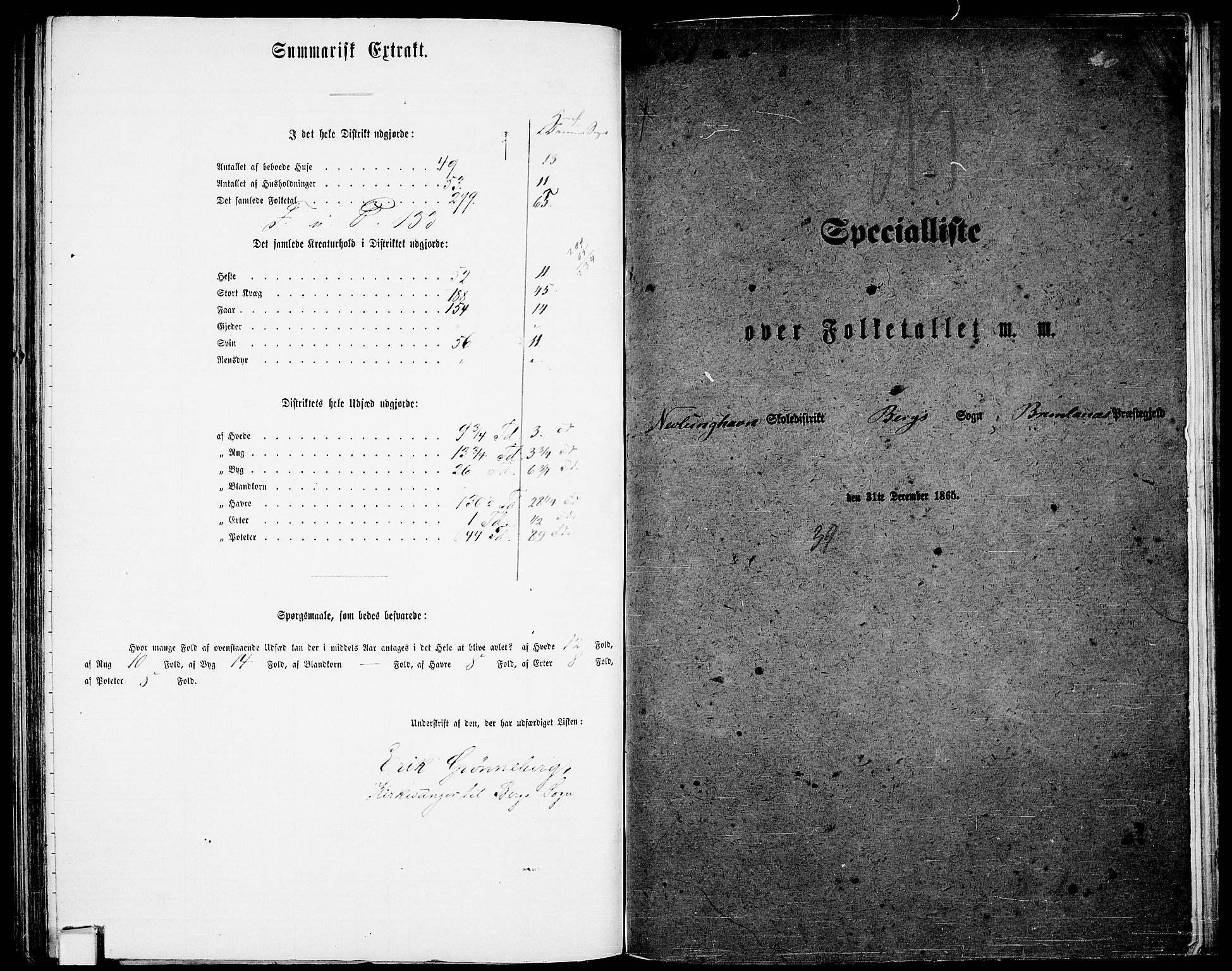 RA, 1865 census for Brunlanes, 1865, p. 138