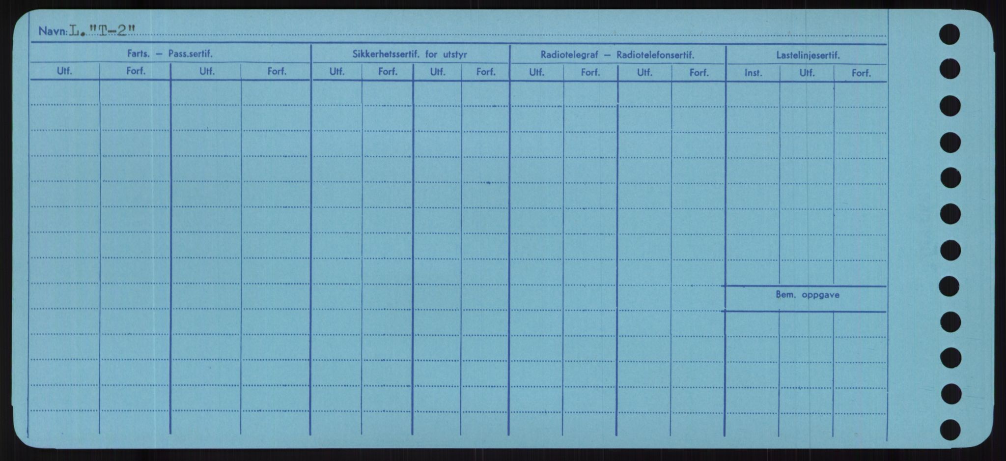 Sjøfartsdirektoratet med forløpere, Skipsmålingen, RA/S-1627/H/Hc/L0001: Lektere, A-Y, p. 416