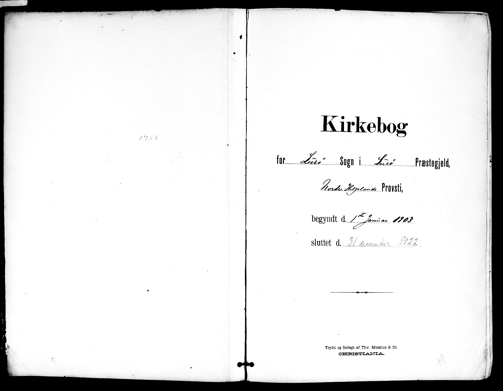 Ministerialprotokoller, klokkerbøker og fødselsregistre - Nordland, SAT/A-1459/839/L0569: Parish register (official) no. 839A06, 1903-1922
