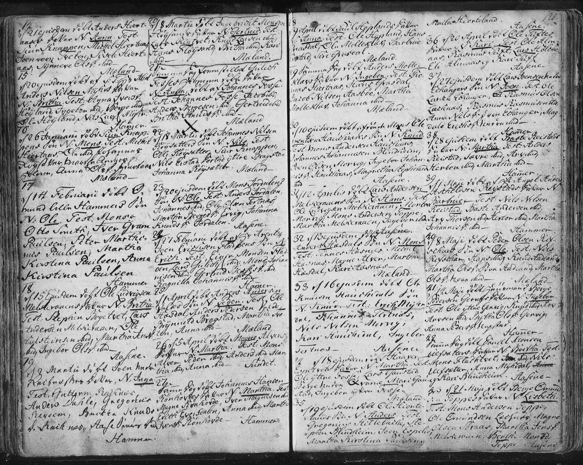 Hamre sokneprestembete, AV/SAB-A-75501/H/Ha/Haa/Haaa/L0008: Parish register (official) no. A 8, 1778-1804, p. 120