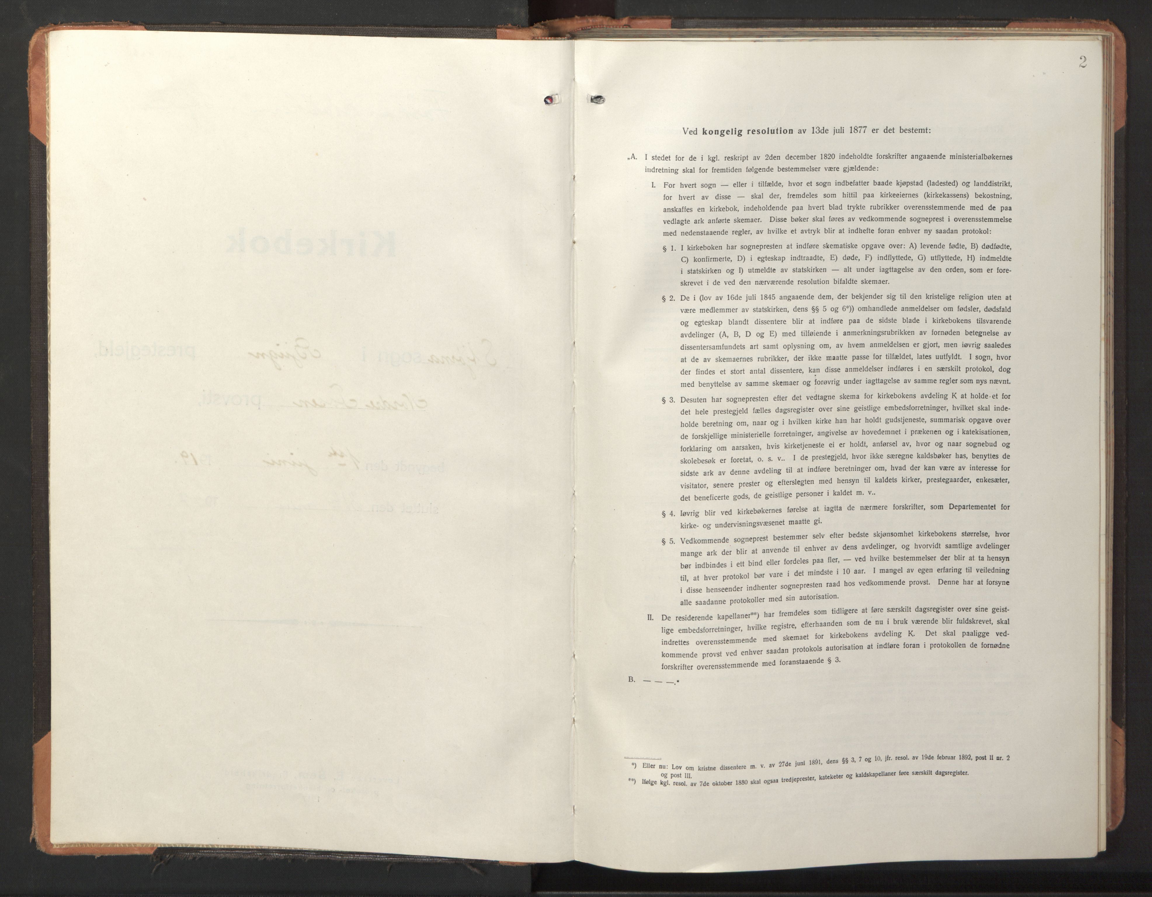Ministerialprotokoller, klokkerbøker og fødselsregistre - Sør-Trøndelag, AV/SAT-A-1456/653/L0658: Parish register (copy) no. 653C02, 1919-1947, p. 2