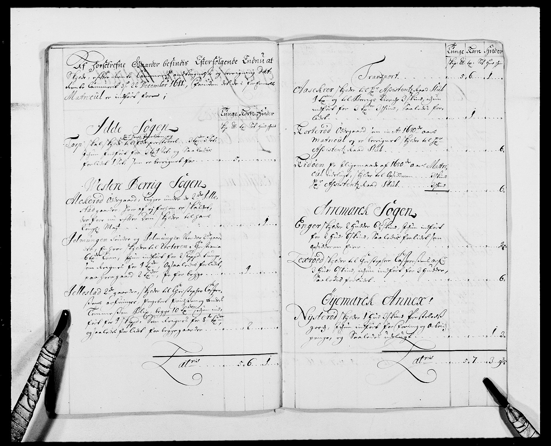 Rentekammeret inntil 1814, Reviderte regnskaper, Fogderegnskap, AV/RA-EA-4092/R01/L0010: Fogderegnskap Idd og Marker, 1690-1691, p. 360