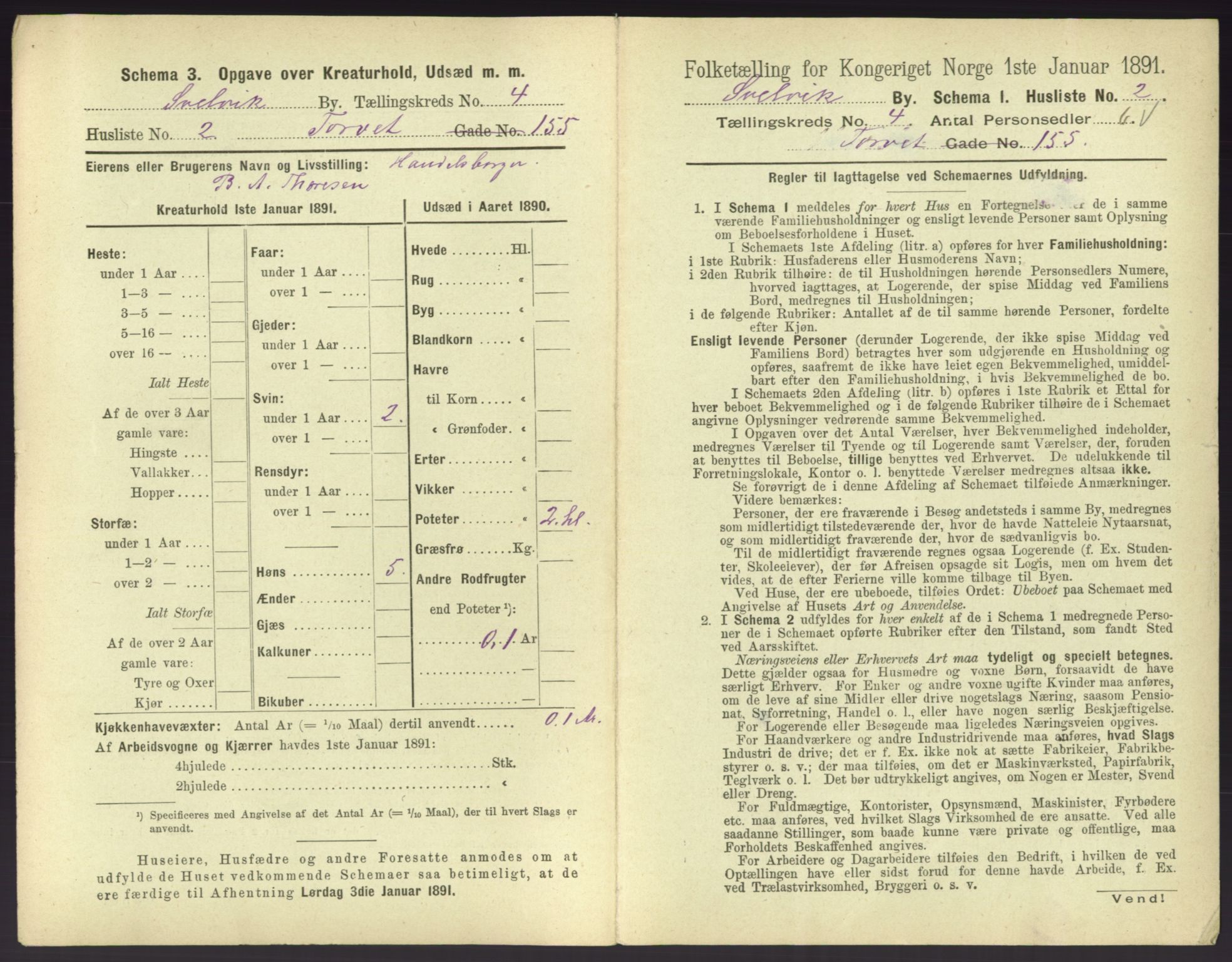 RA, 1891 census for 0701 Svelvik, 1891, p. 376