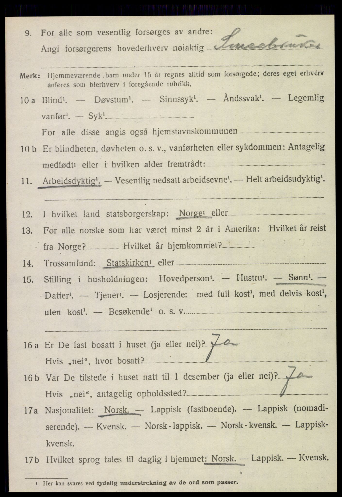 SAT, 1920 census for Stjørdal, 1920, p. 7305