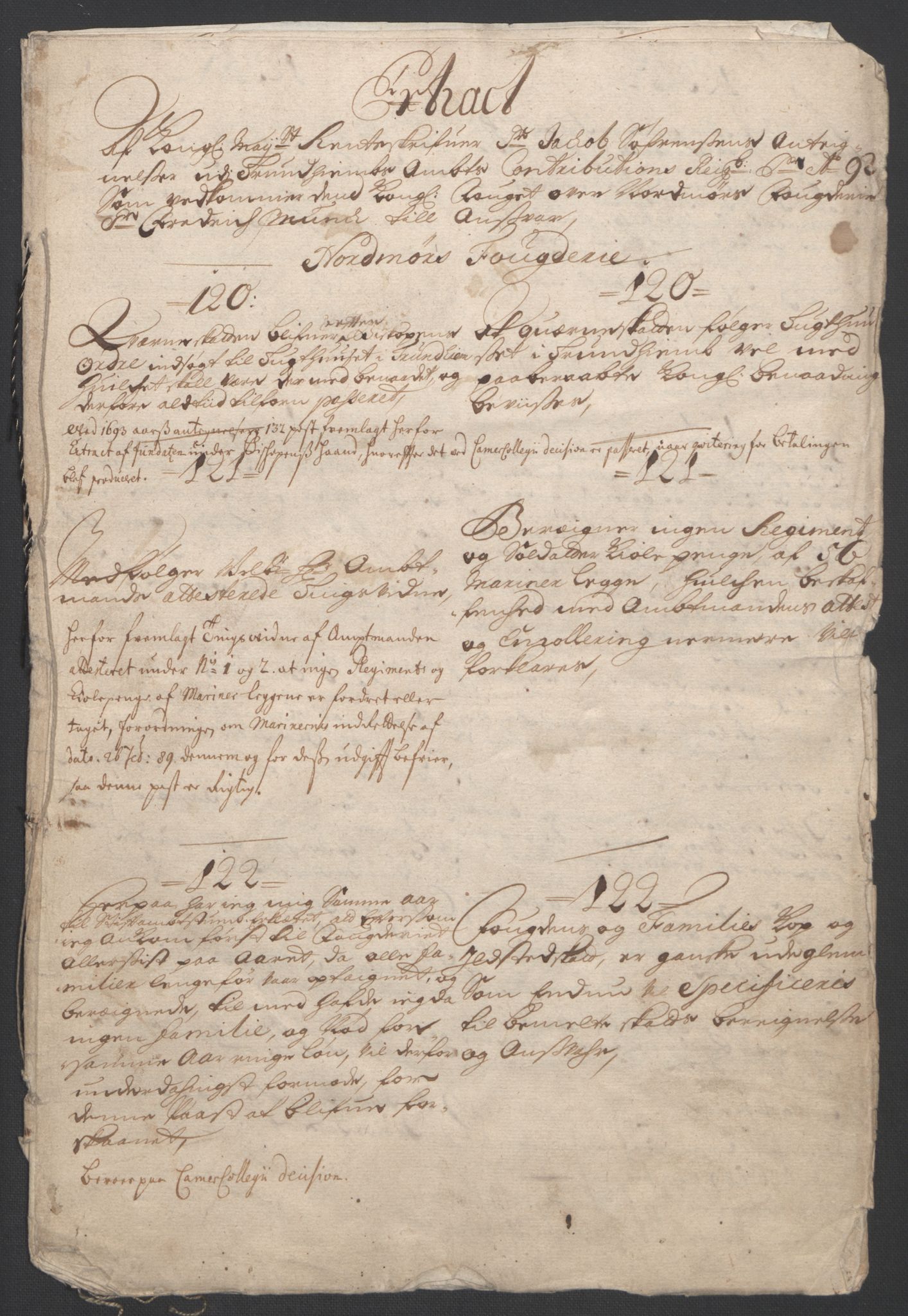 Rentekammeret inntil 1814, Reviderte regnskaper, Fogderegnskap, RA/EA-4092/R56/L3735: Fogderegnskap Nordmøre, 1692-1693, p. 9