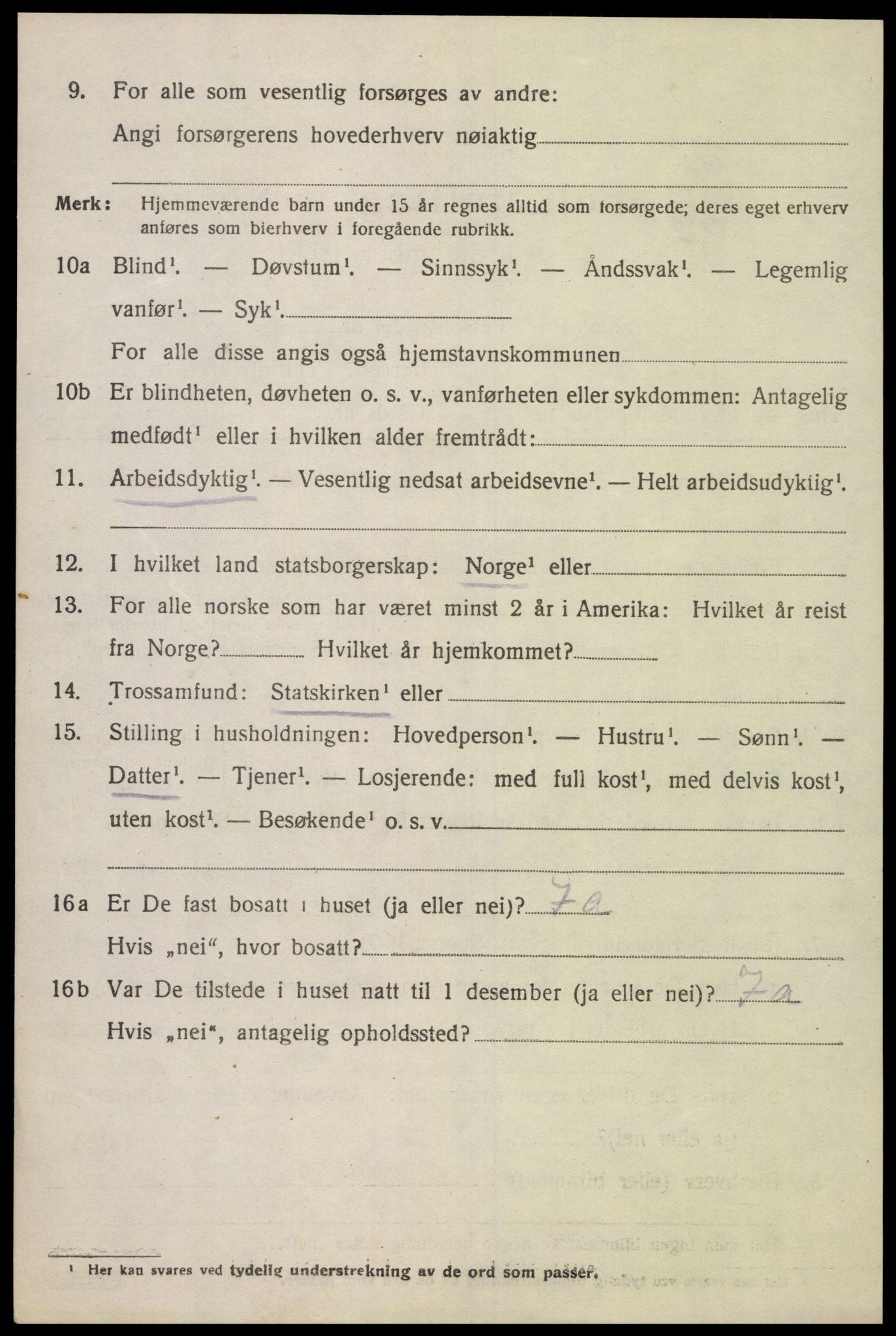 SAK, 1920 census for Greipstad, 1920, p. 2073