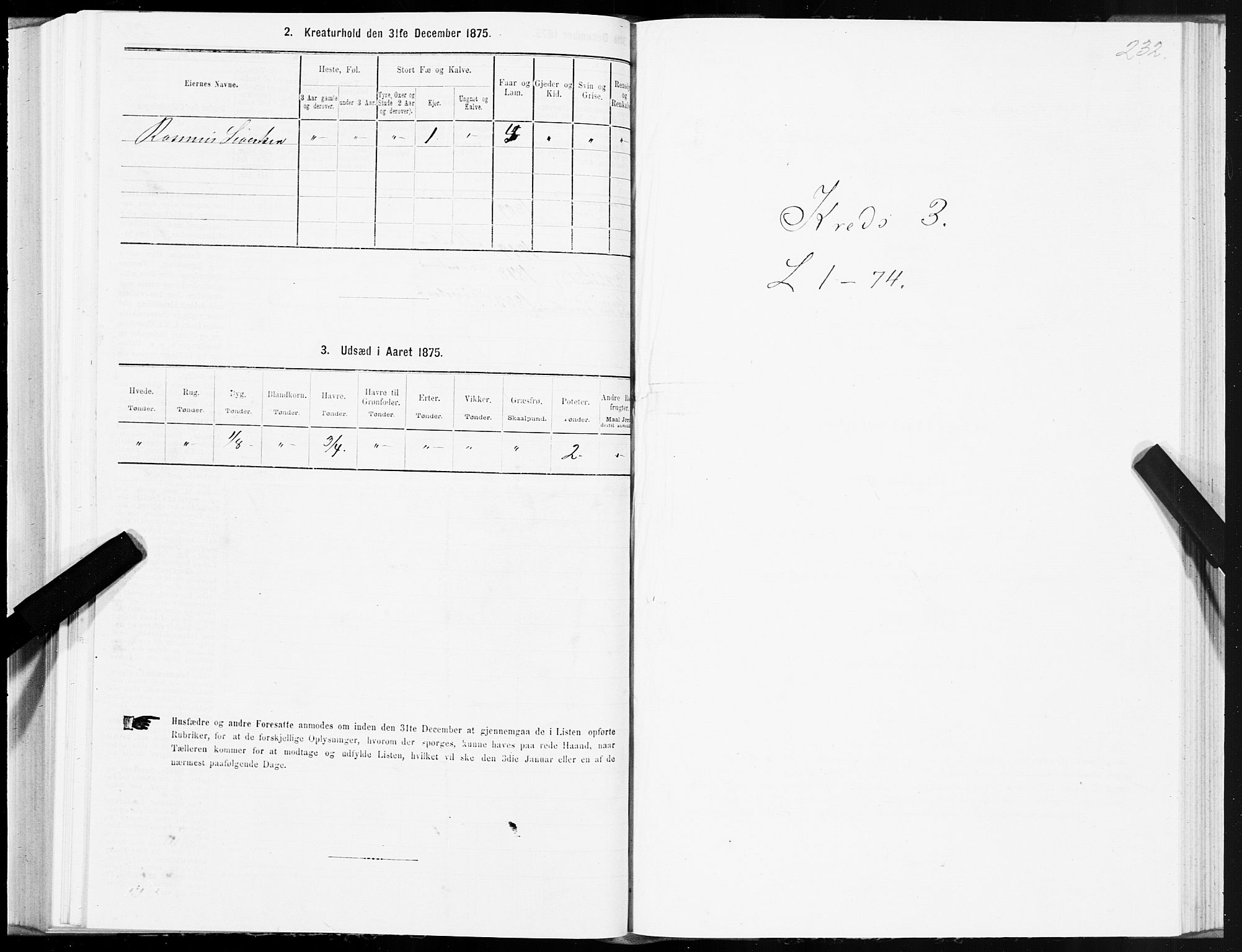 SAT, 1875 census for 1653P Melhus, 1875, p. 8232