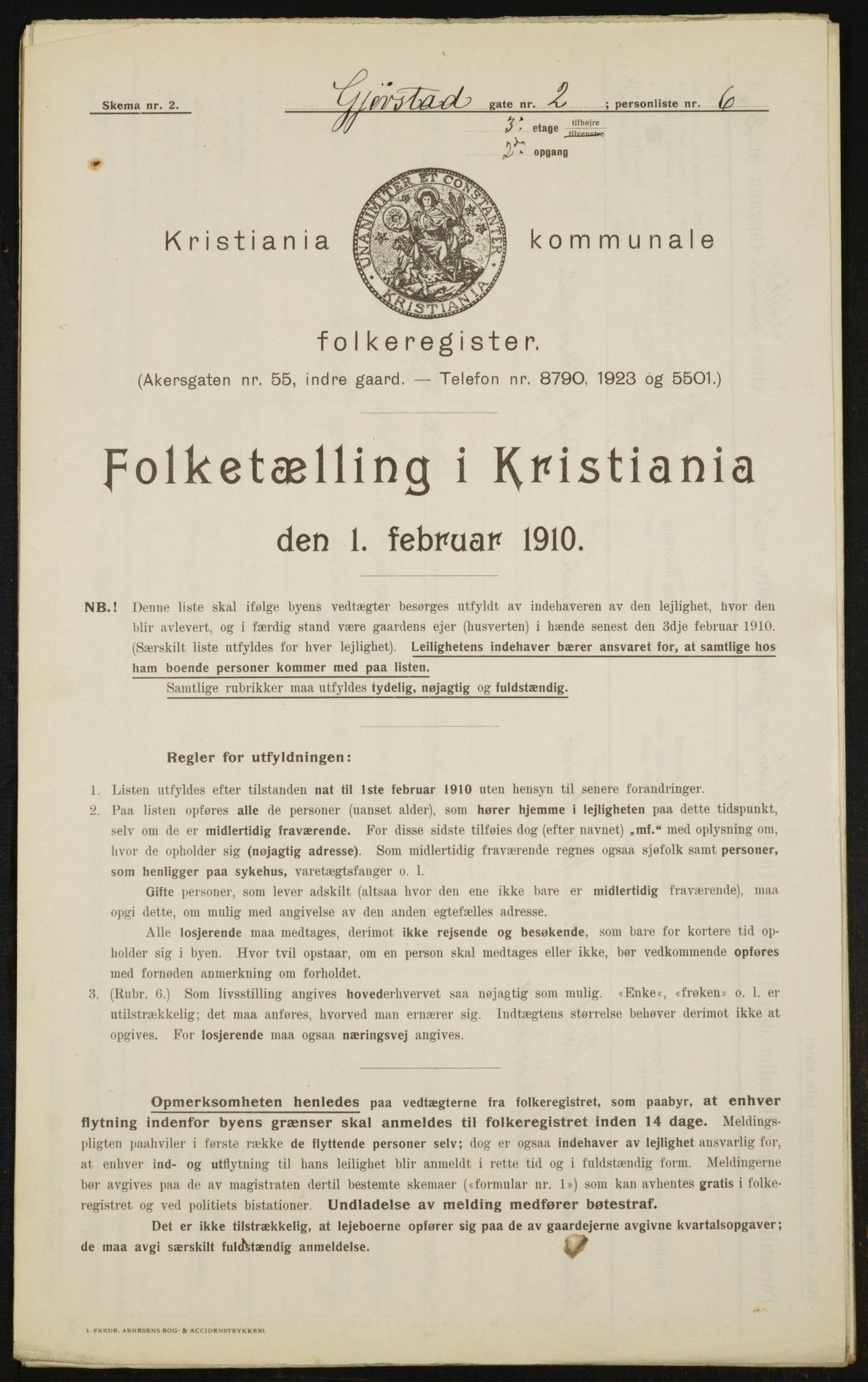 OBA, Municipal Census 1910 for Kristiania, 1910, p. 27847