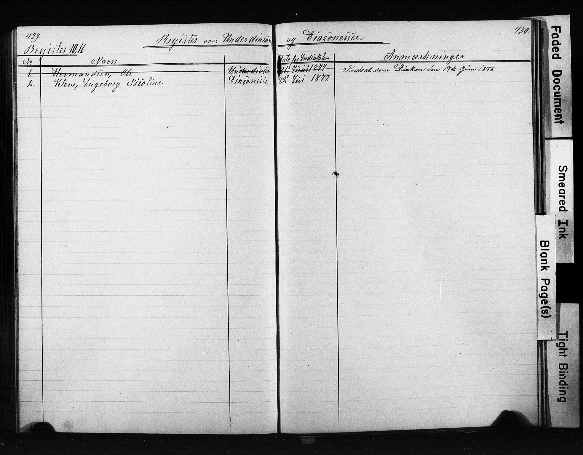 Den katolsk apostoliske menighet i Oslo , AV/SAO-PAO-0214/F/Fb/L0001: Dissenter register no. 1, 1877-1894, p. 429-430