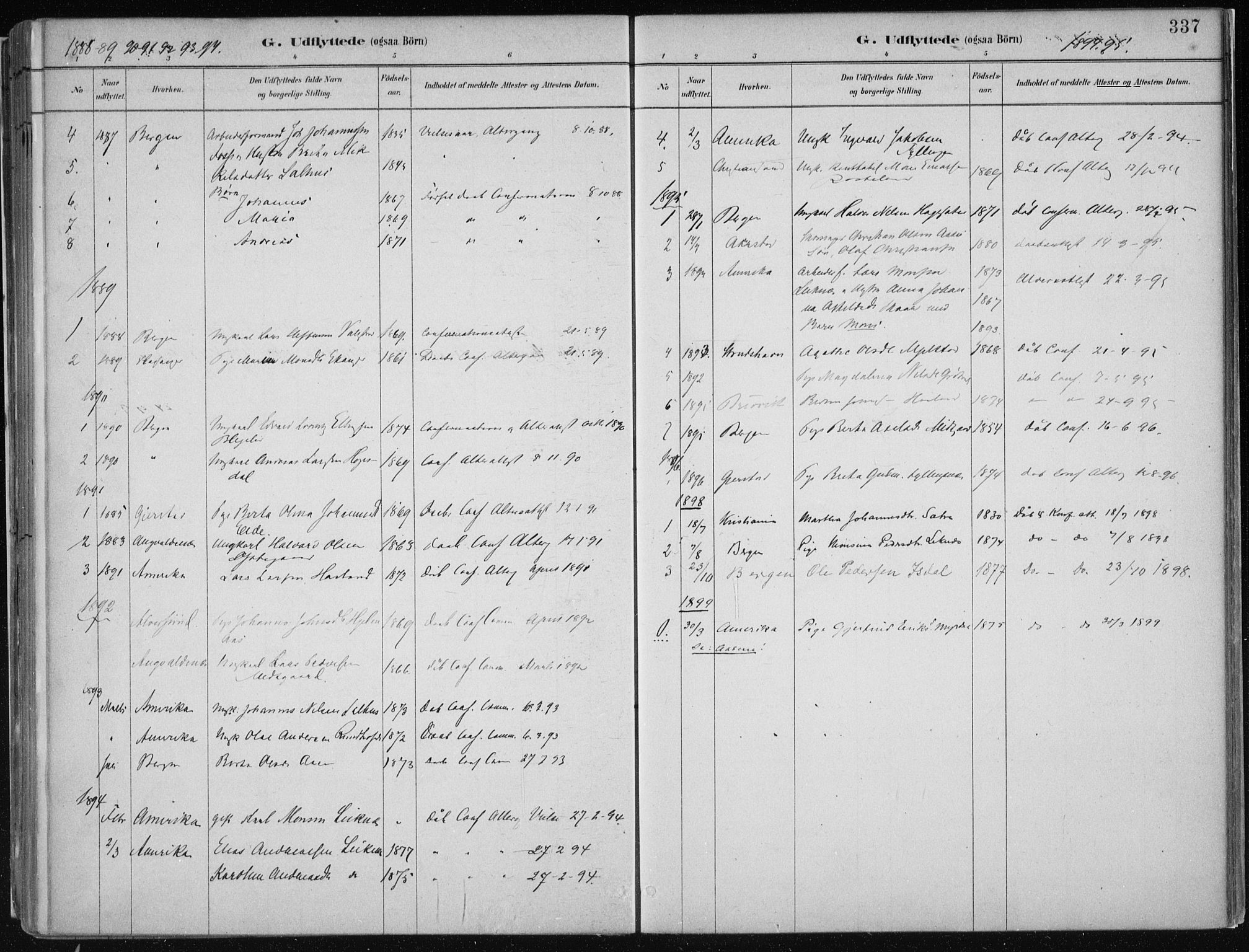 Hamre sokneprestembete, SAB/A-75501/H/Ha/Haa/Haab/L0001: Parish register (official) no. B  1, 1882-1905, p. 337