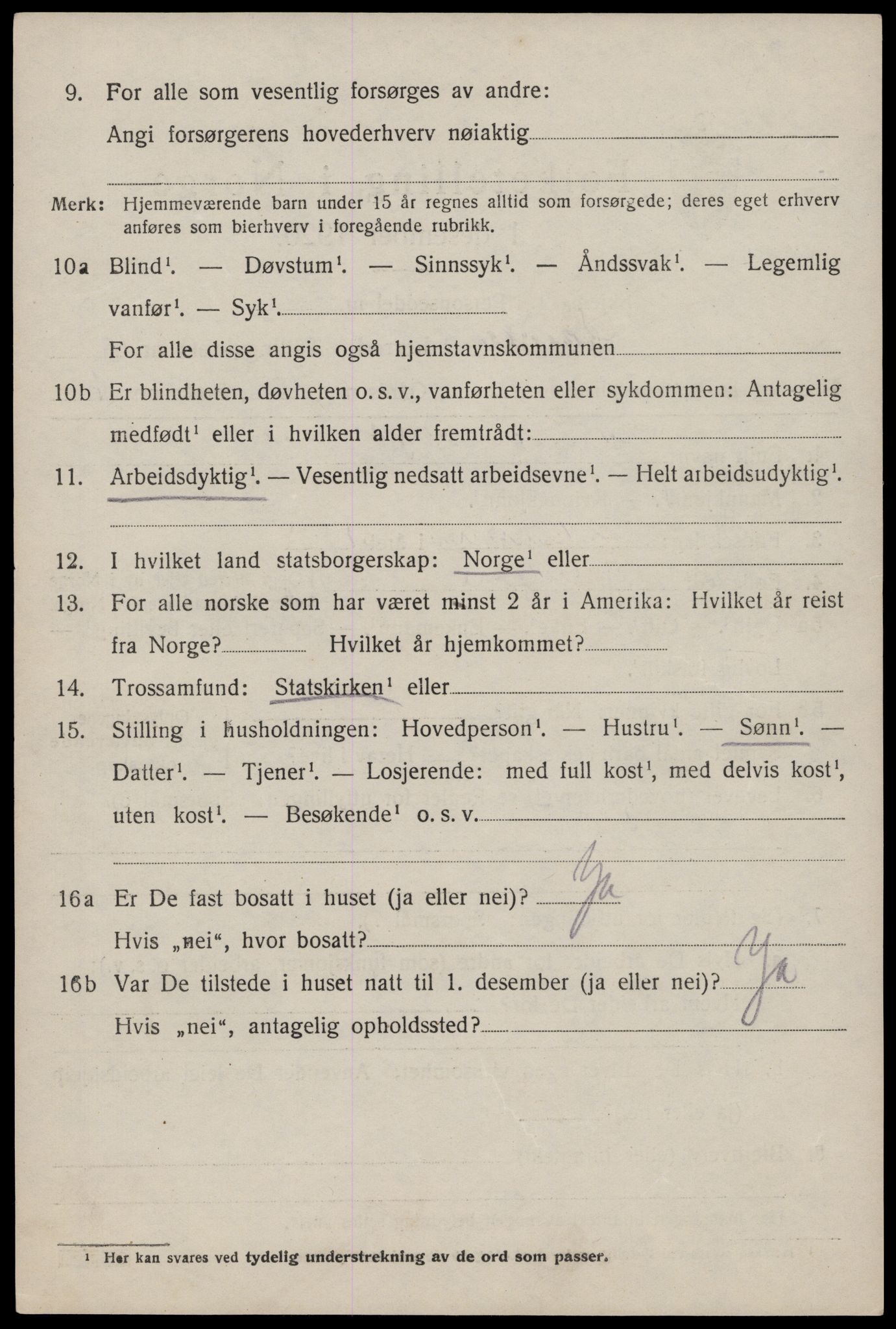 SAST, 1920 census for Skudenes, 1920, p. 4885