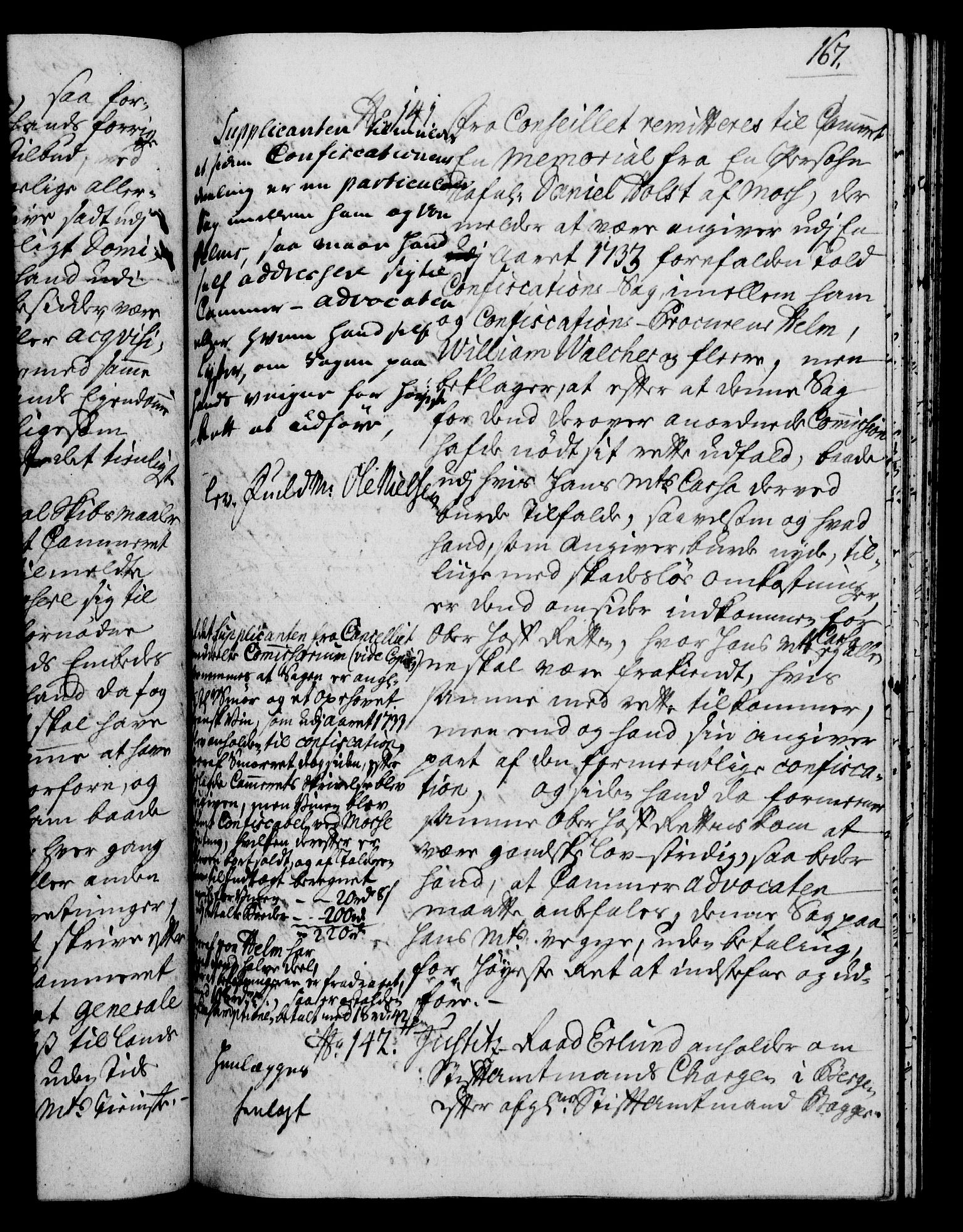 Rentekammeret, Kammerkanselliet, RA/EA-3111/G/Gh/Gha/L0023: Norsk ekstraktmemorialprotokoll (merket RK 53.68), 1741-1742, p. 167