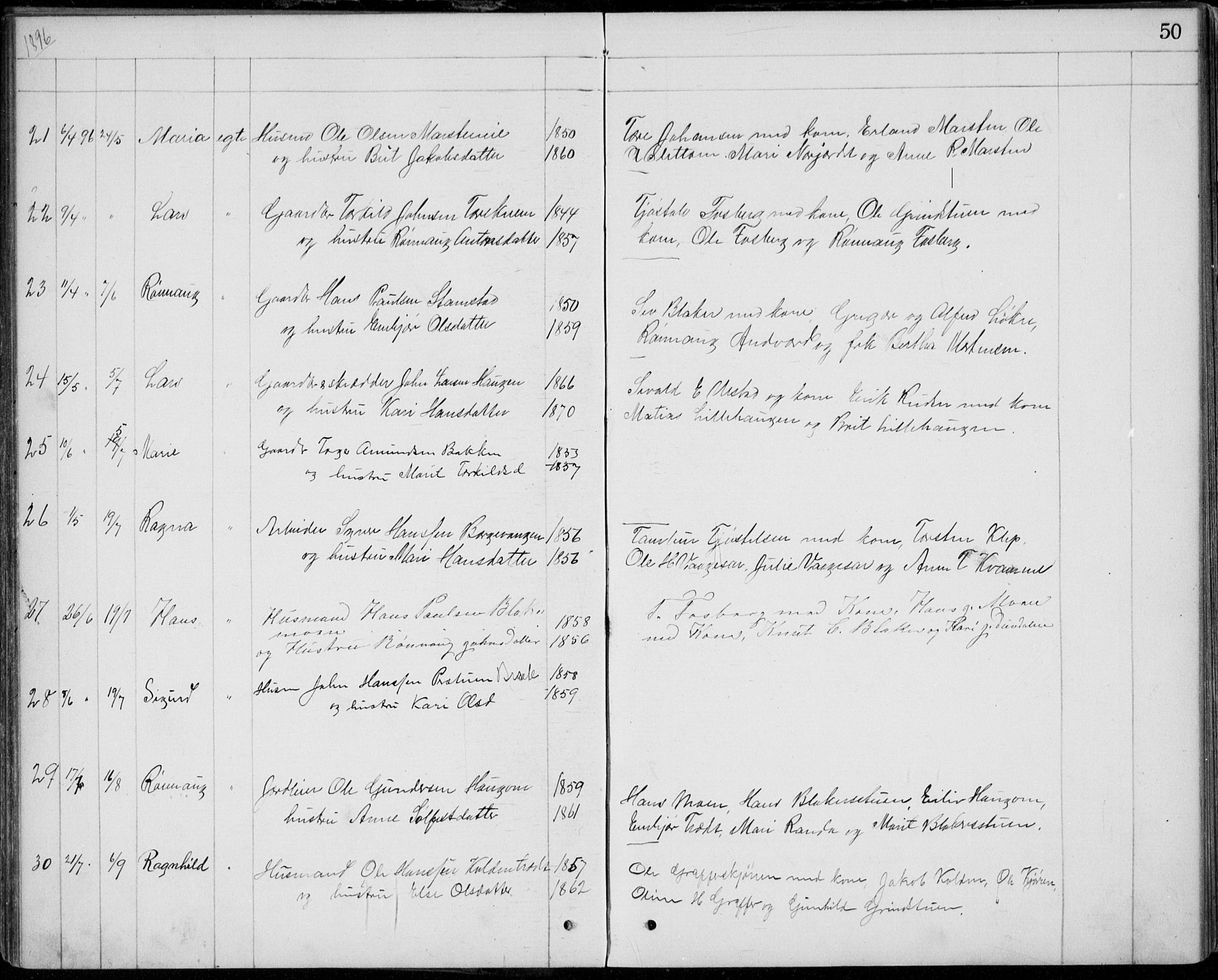 Lom prestekontor, AV/SAH-PREST-070/L/L0013: Parish register (copy) no. 13, 1874-1938, p. 50