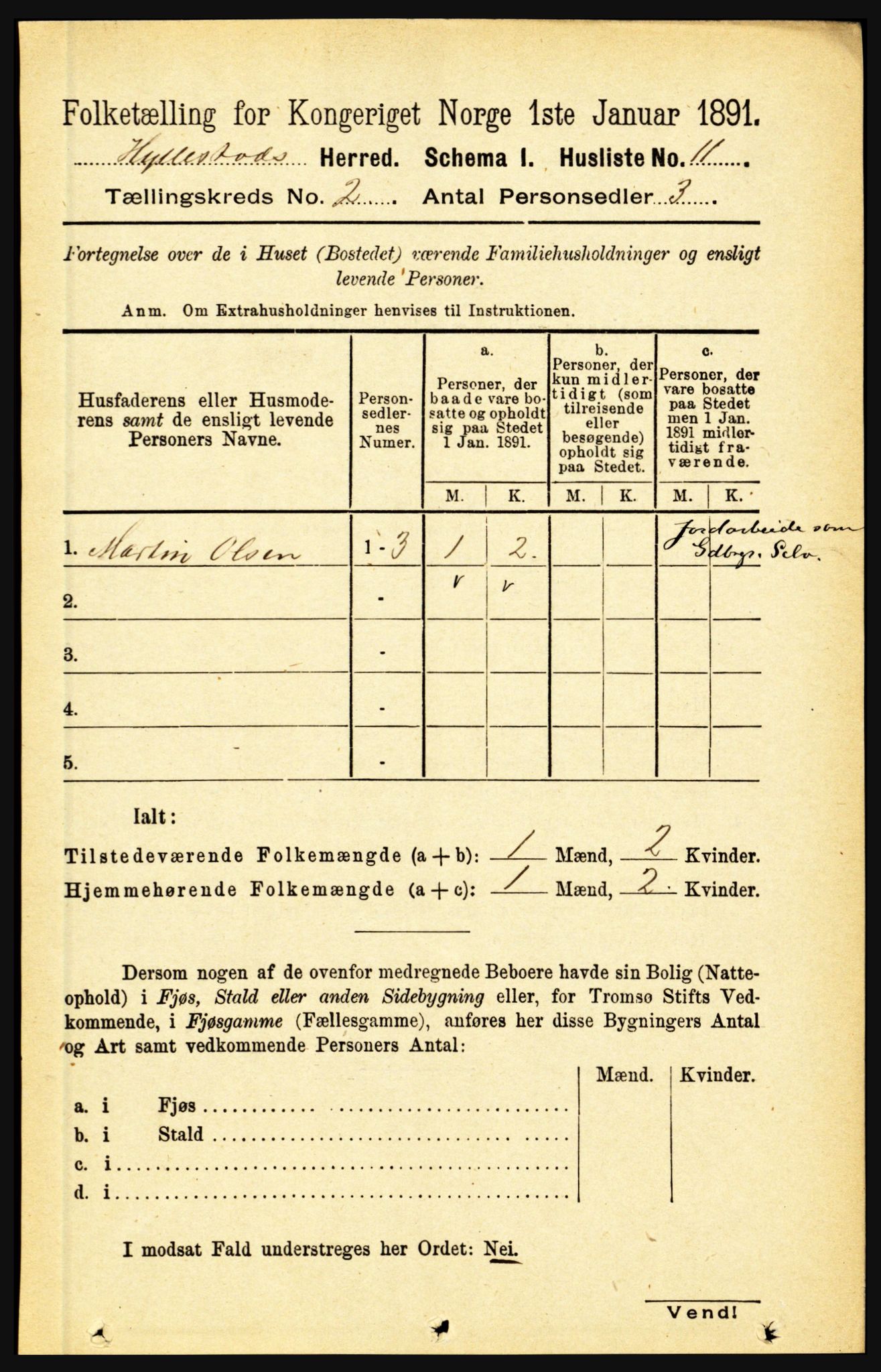 RA, 1891 census for 1413 Hyllestad, 1891, p. 131