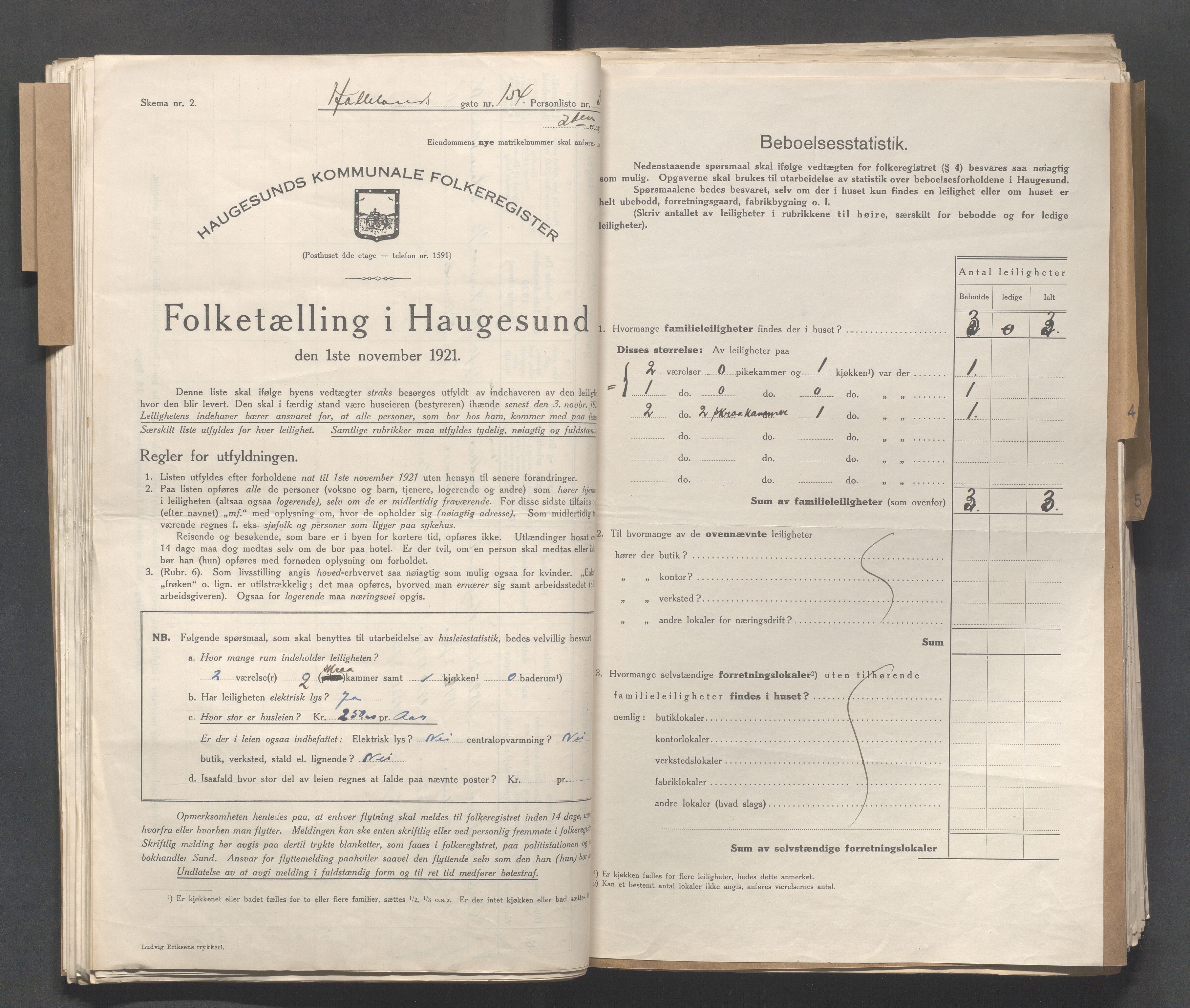 IKAR, Local census 1.11.1921 for Haugesund, 1921, p. 6703