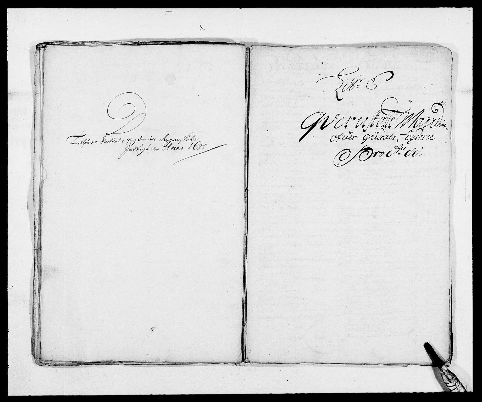 Rentekammeret inntil 1814, Reviderte regnskaper, Fogderegnskap, RA/EA-4092/R59/L3939: Fogderegnskap Gauldal, 1687-1688, p. 202